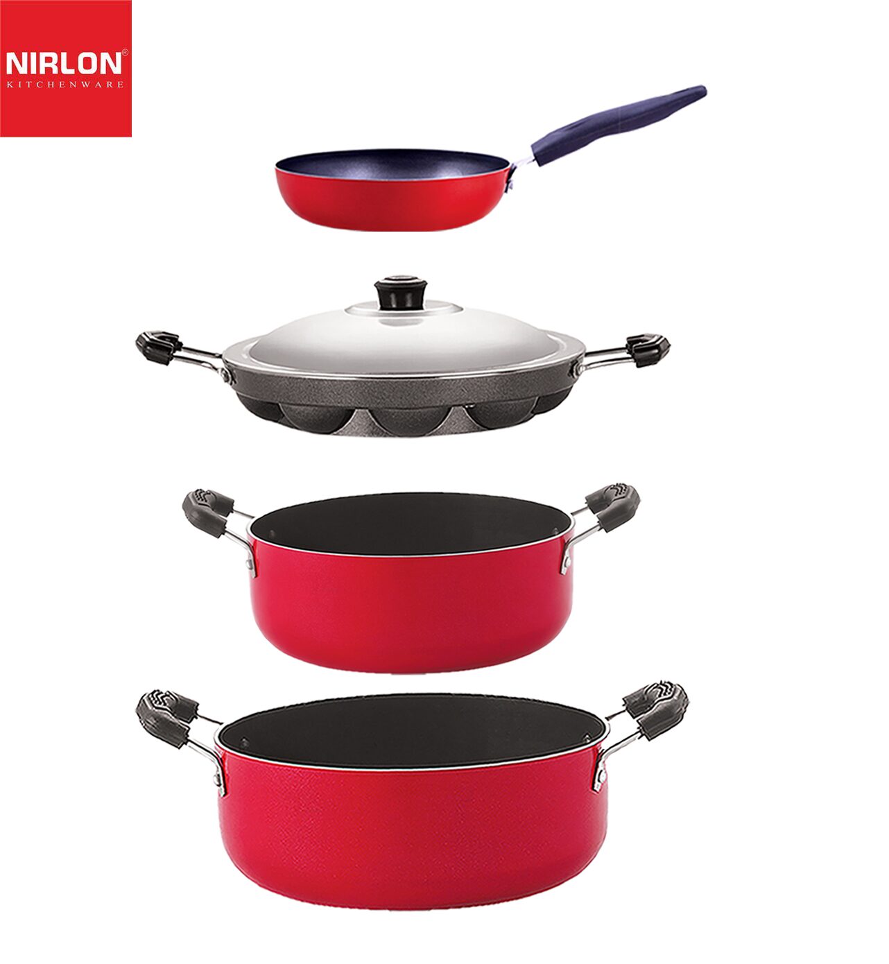 

Nirlon Non-Stick Premium Quality Aluminium Kitchenware Set of 4-pcs