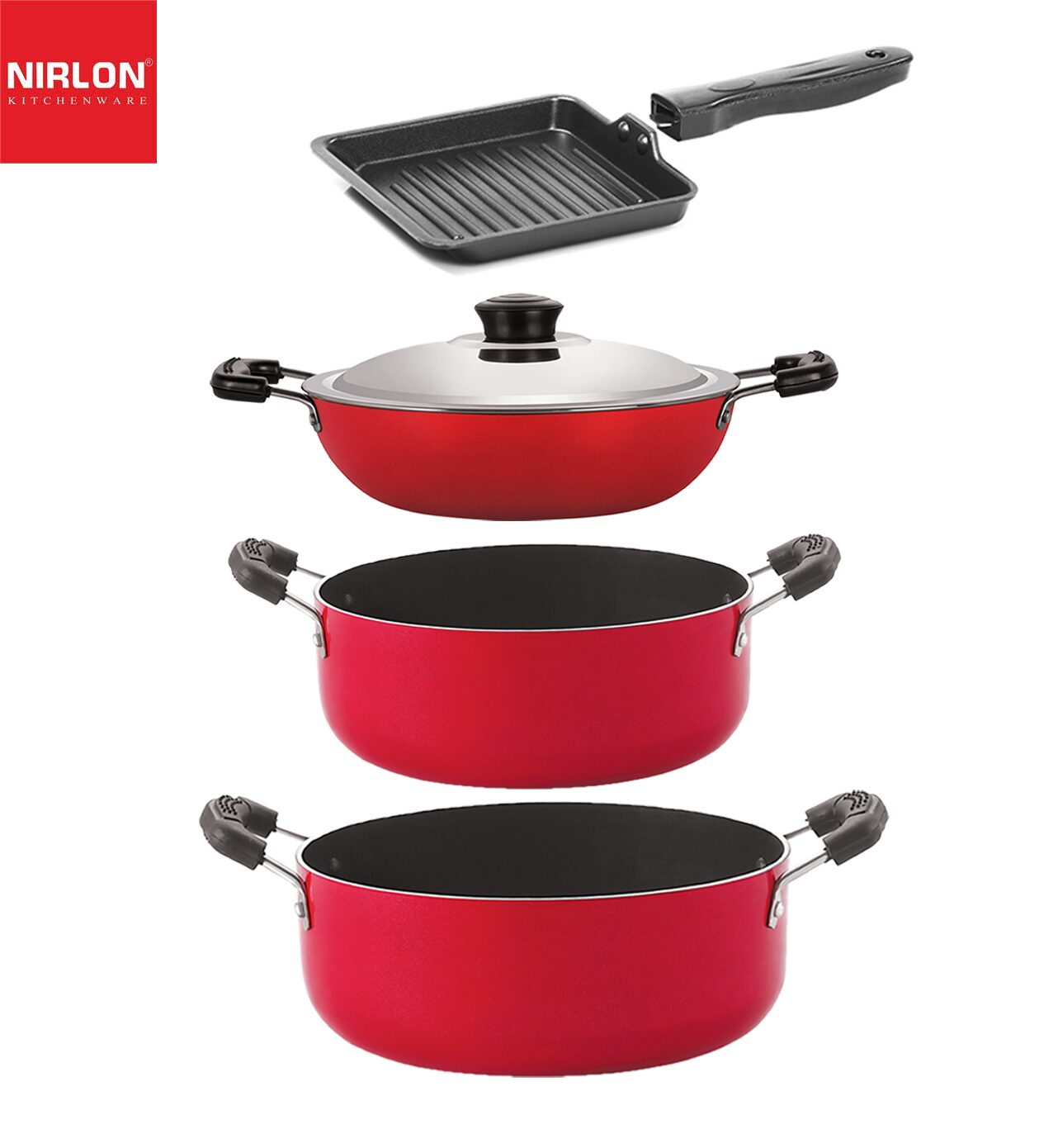 

Nirlon Non-Stick Kitchenware Cooking Utencil Combo Set of 4 pcs