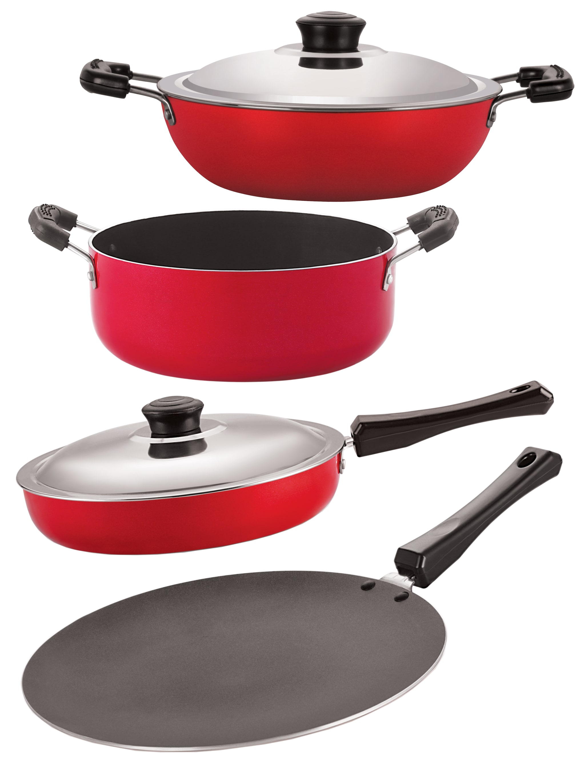 

Nirlon Non Stick Gift Set Aluminium Red Black