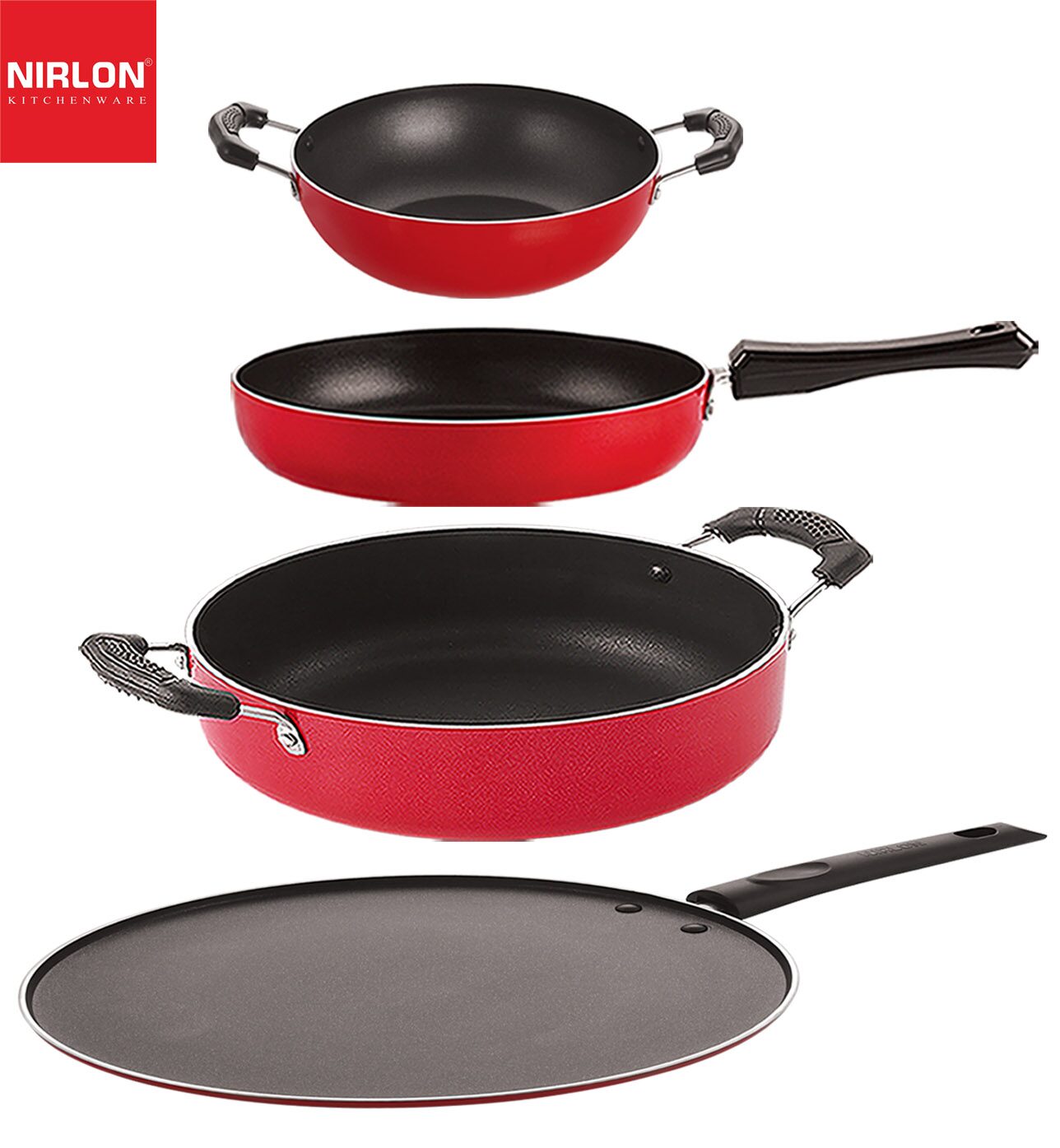

Nirlon Non-Stick Aluminium Cookware Gift Set of 4 pcs