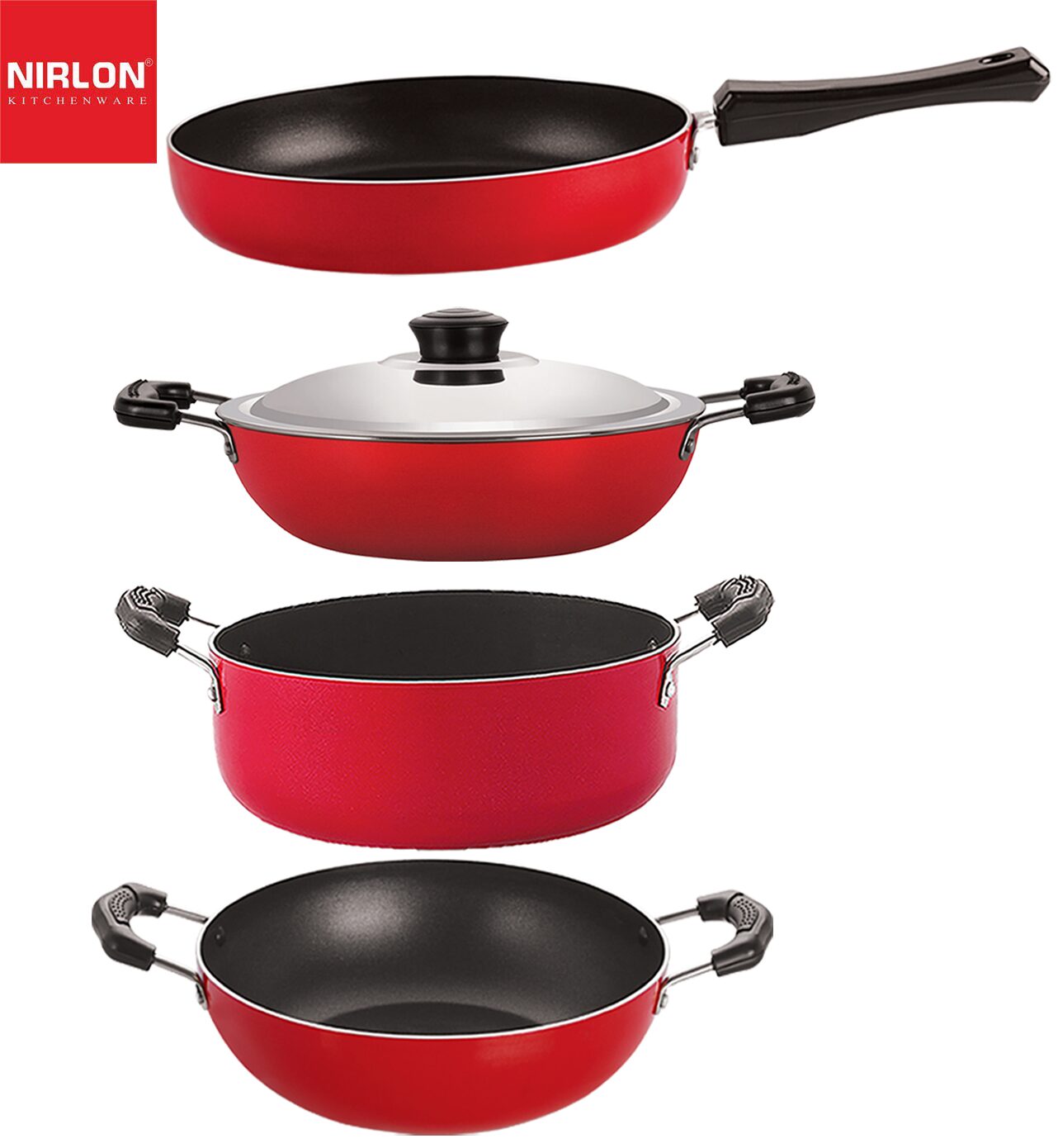 

Nirlon Non stick Aluminium Cookware Gift Set of 4 pcs