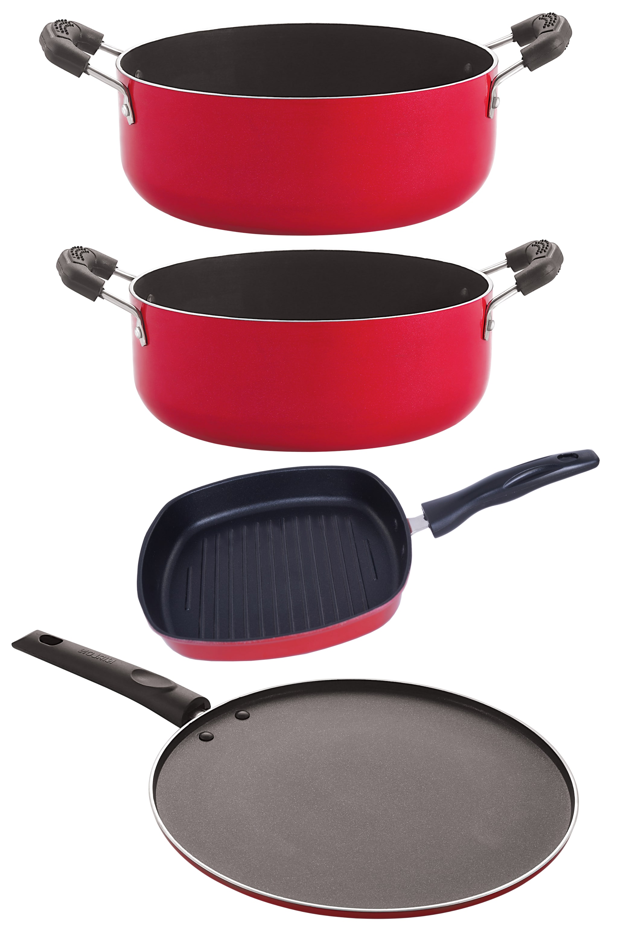 

Nirlon Non-Stick Cookware Kitchen Cooking Essential Combo Set