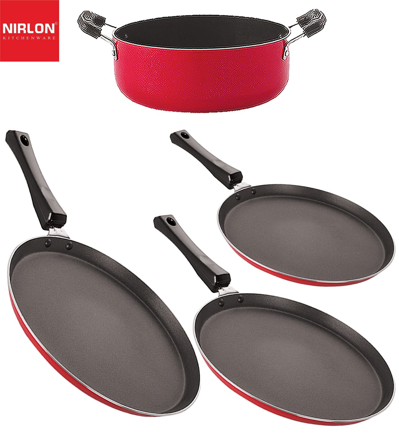 

Nirlon Non-Stick Aluminium Cookware Gift Set of 4 pcs