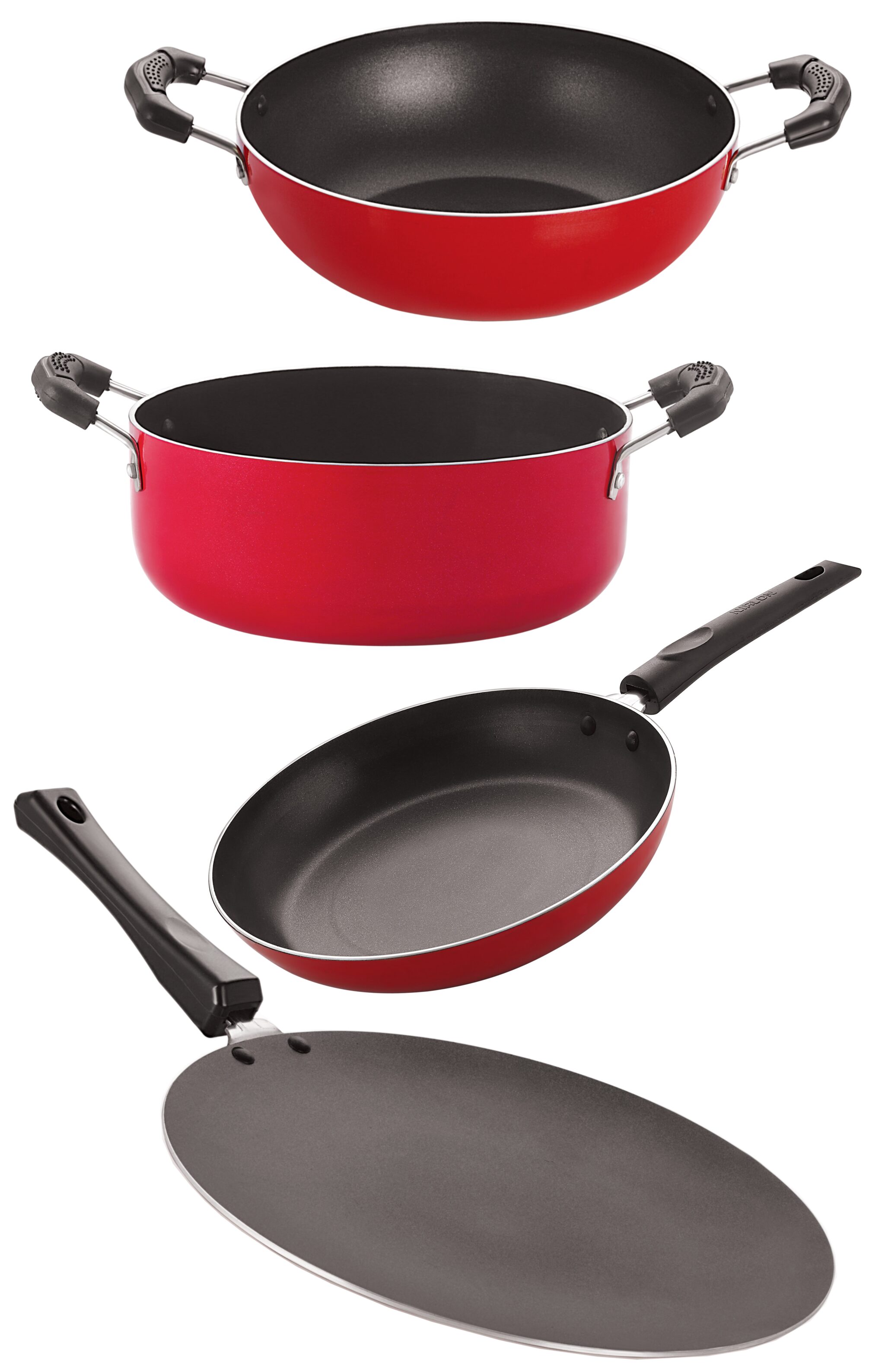 

Nirlon Non stick Aluminium Cookware Gift Set CT12 KD10 TP22 CS24