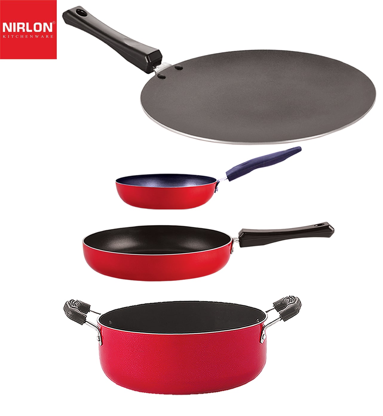 

Nirlon Non Stick Kitchenware Cooking Utencil Combo Gift Set of 4-pcs