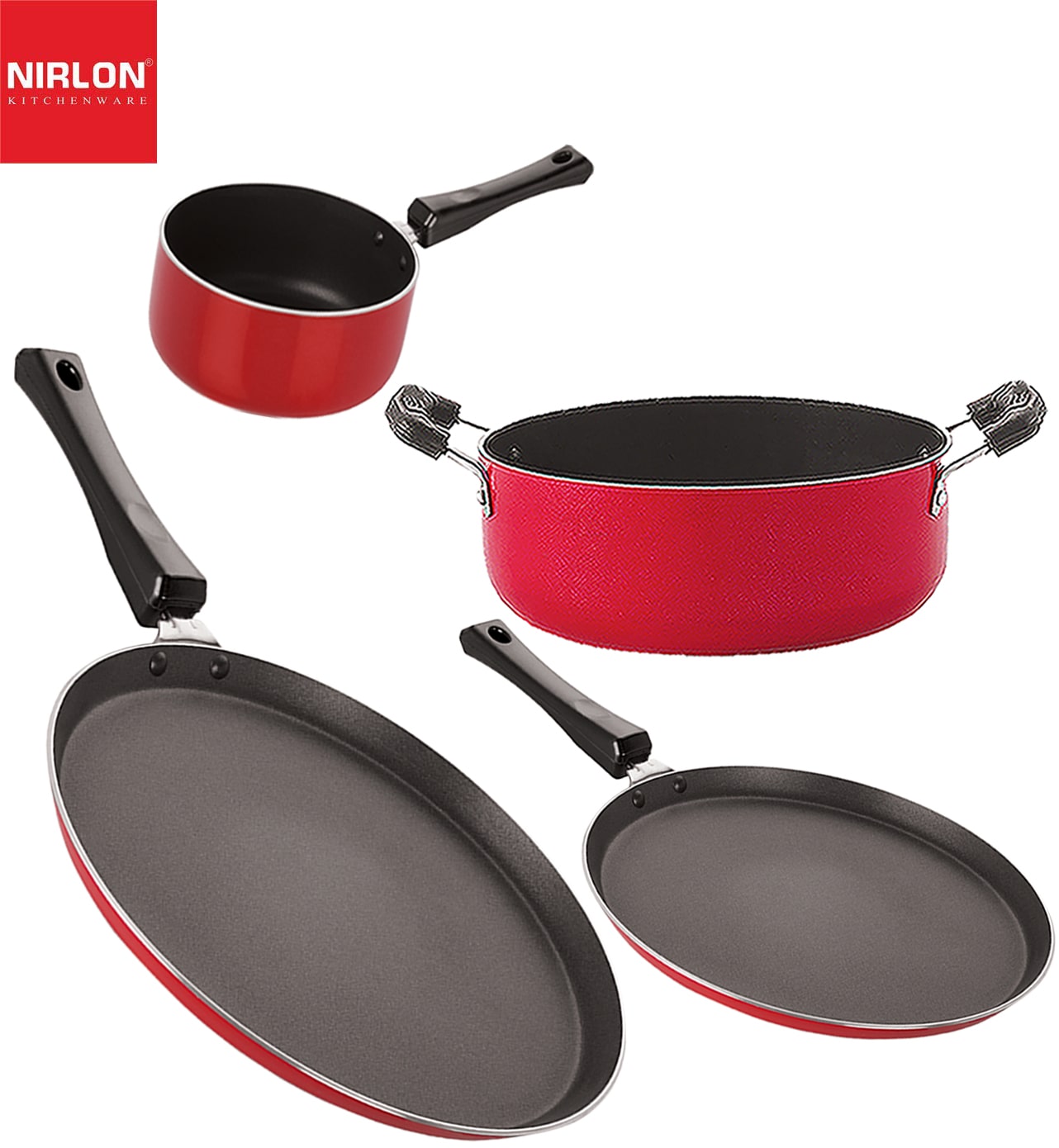 

Nirlon Non-Stick Kitchenware Cooking Utencil Combo Set of 4 pcs