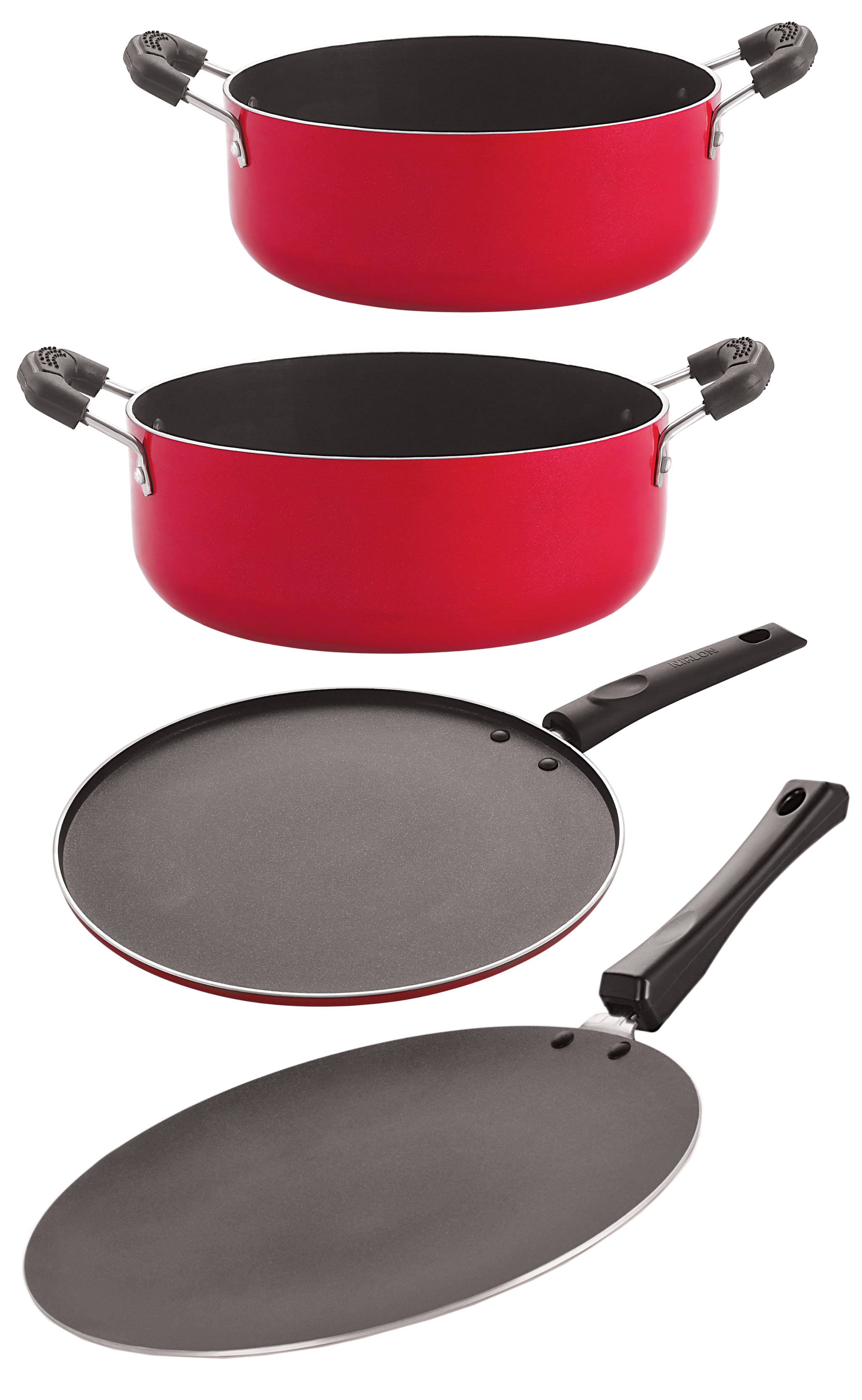 

Nirlon Nonstick Cookware Kitchen Cooking Essential Gift 4 pcs Set