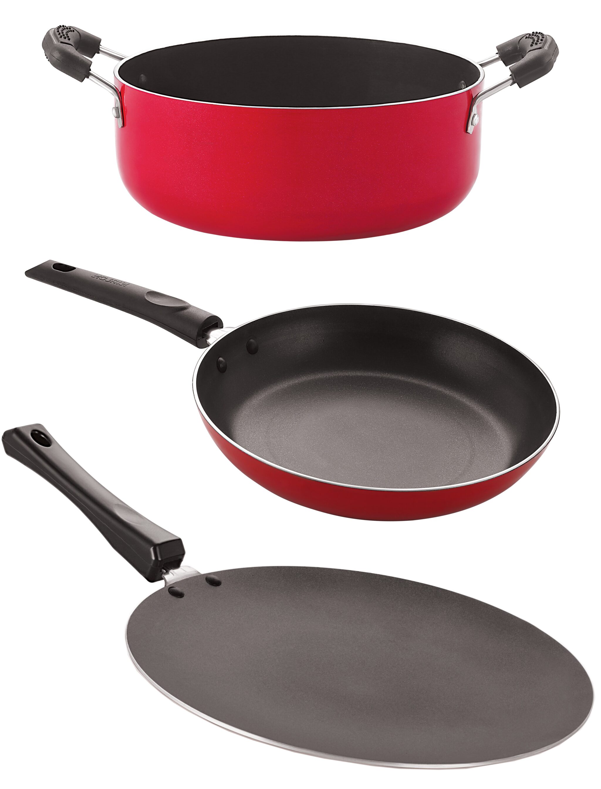 

Nirlon Nonstick Aluminium Rust Free Non-Induction Cookware Essential Combo Set