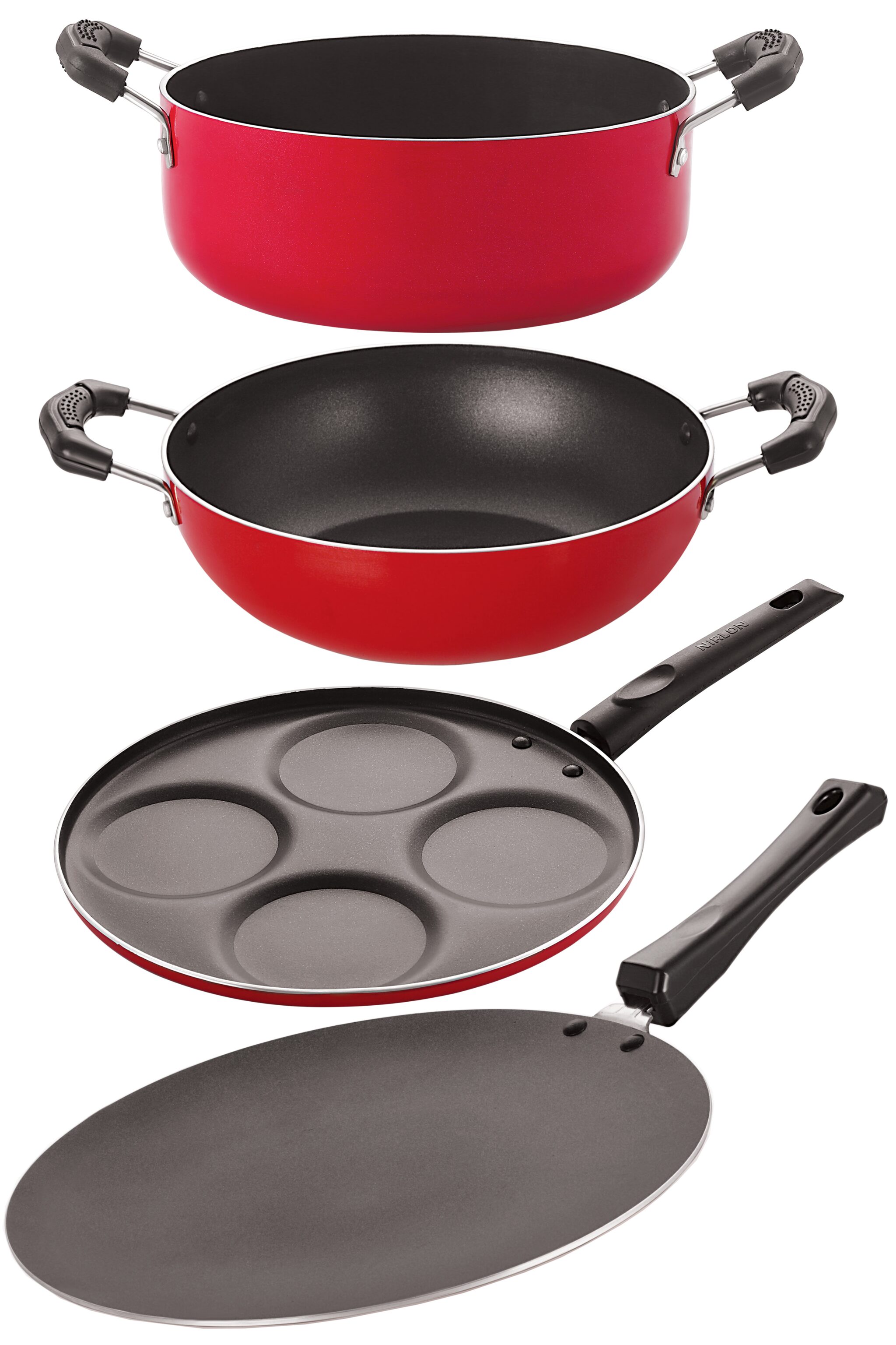 

Nirlon Nonstick Aluminium Odor Free Chemical Free Kitchenware Combo Gift Set