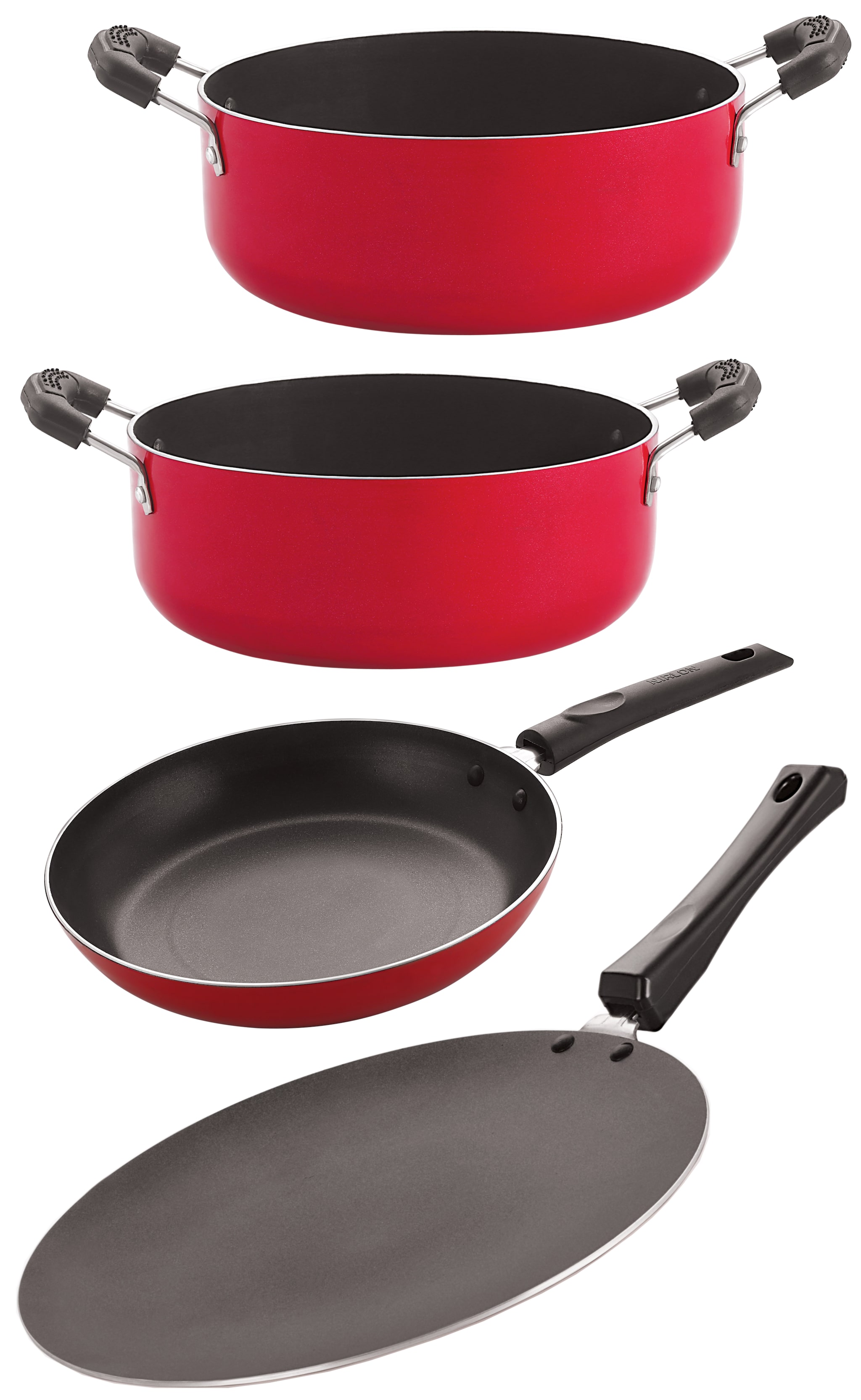 

Nirlon Nonstick Cookware Kitchen Cooking Essential Gift 4 pcs Set