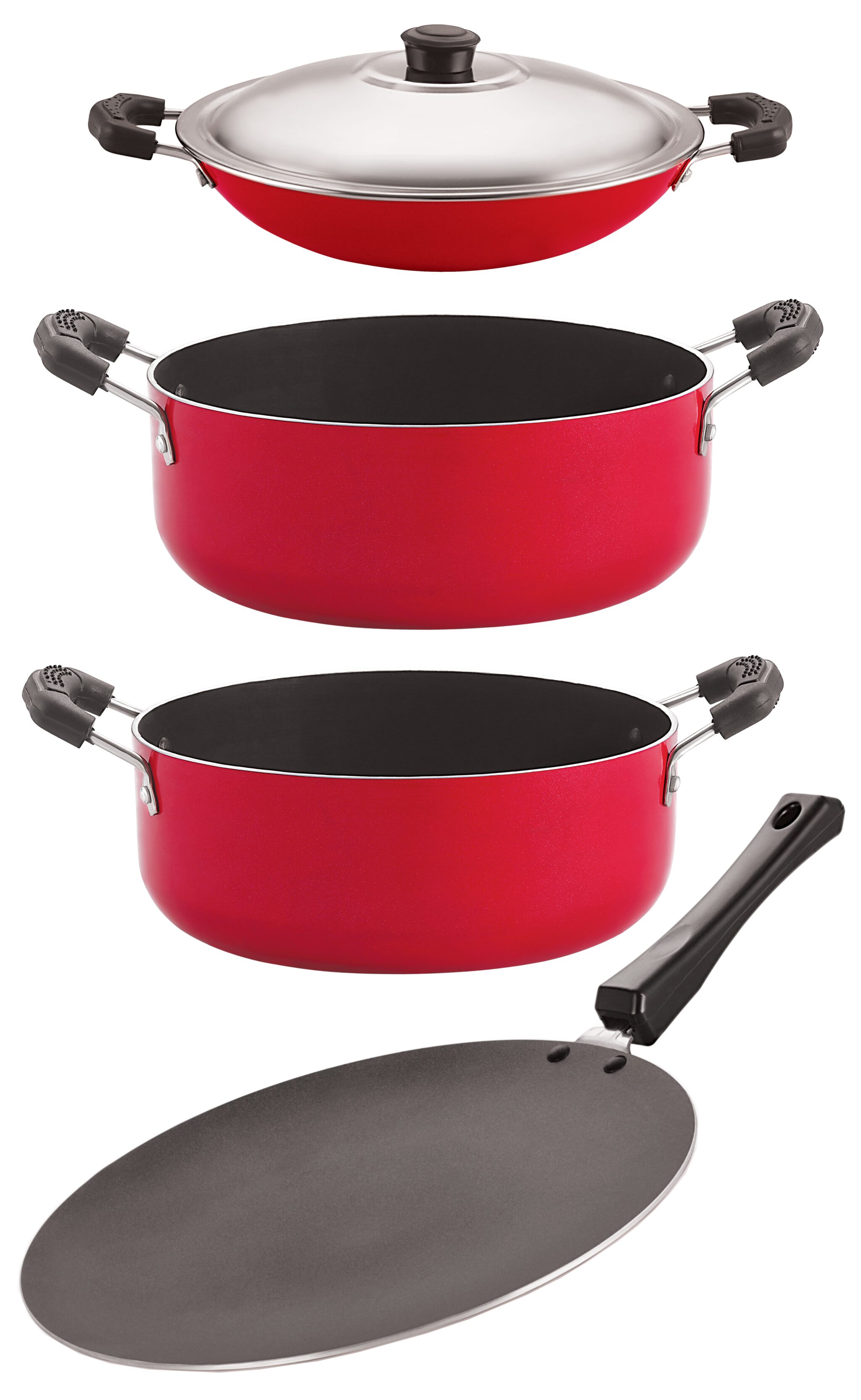 

Nirlon Three Layer Non-Stick Coated Chemical Free Healthy Kitchenware Utensil Gift Item 4 pcs Set