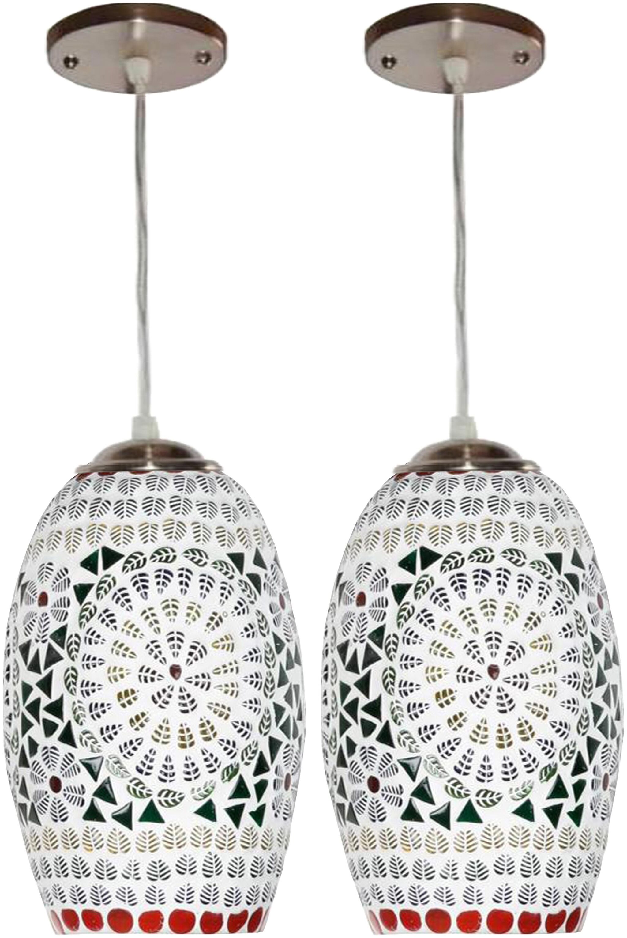 

Nogaiya Glass Hanging Lamps (Set of 2)