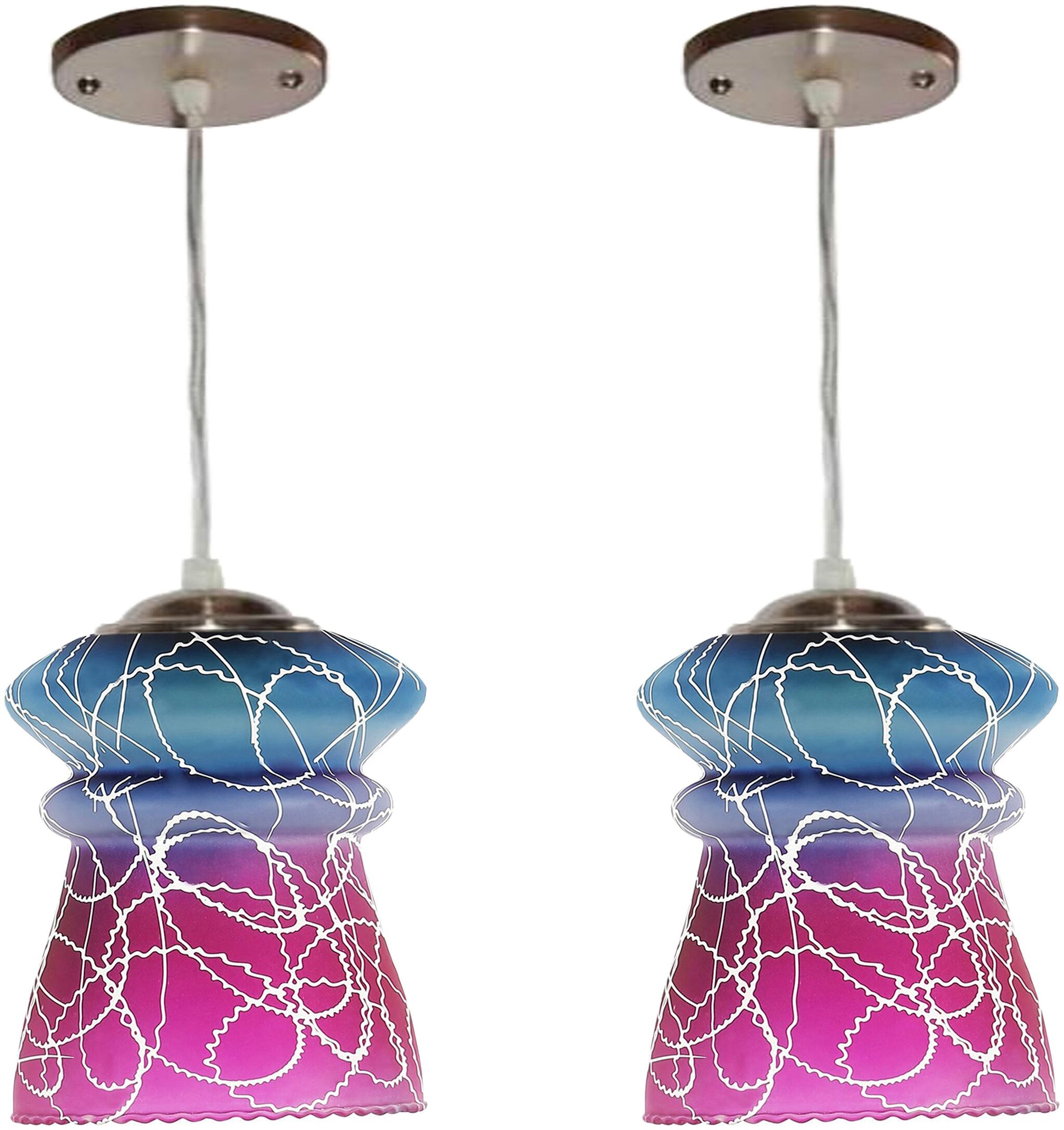 

Nogaiya Glass Hanging Lamps (Set of 2)