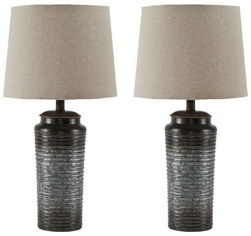 

Norbert Gray 25 Inch Table Lamps - Set of 2 Grey