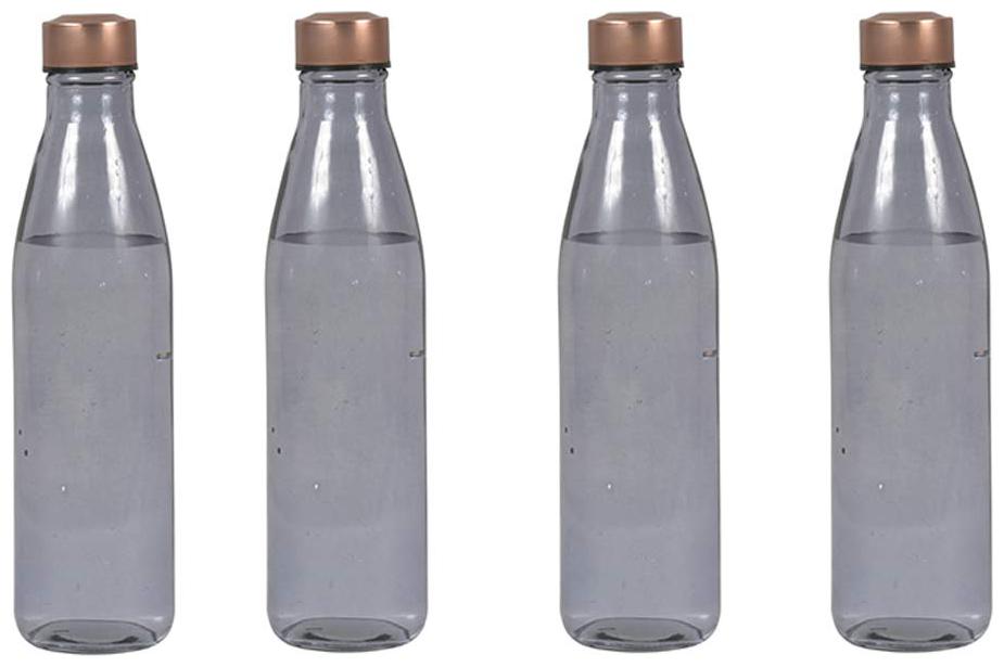 

NOW ZEN Glass Grey Water Bottle ( 1000 ml Set of 4 )