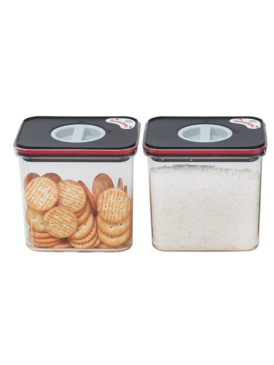 

Now Zen Smart Seal BPA Free Stackable Food Storage Container for Kitchen (1 7 Litre Rectangle Black Pack of 2)