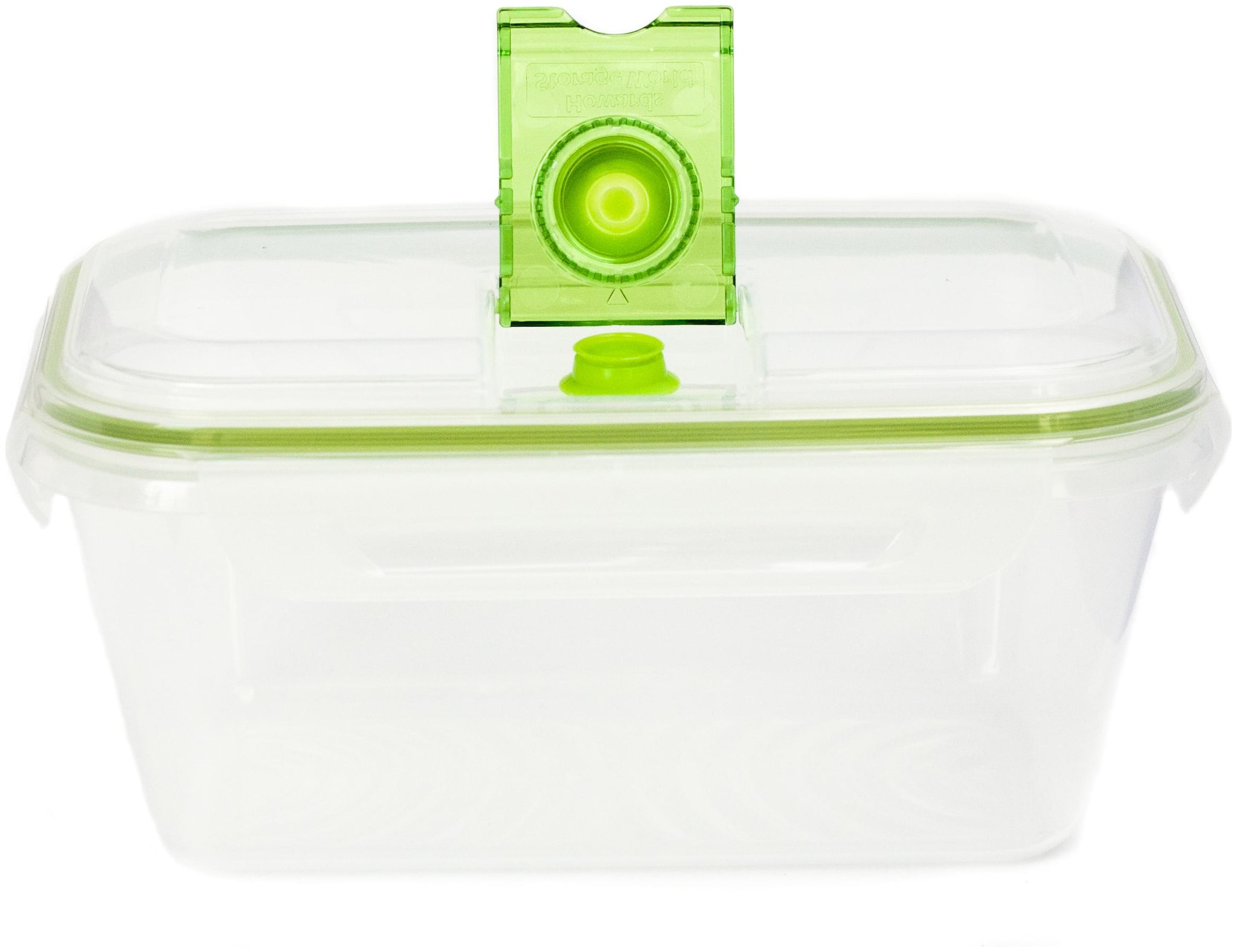 

Now Zen VacSeal Rectangle Plastic Vacuum Storage Container Box 1 7 Ltrs White and Green