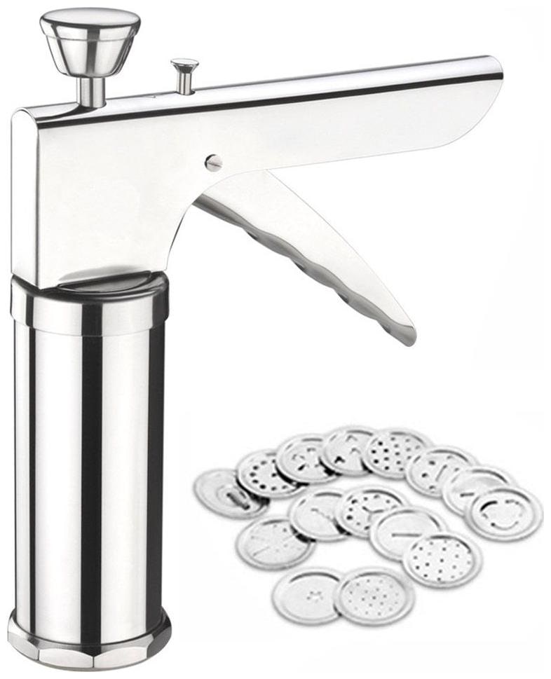 

Nueva Capital Kitchenware Stainless Steel Kitchen press Jaalis murukku maker kitchen press farsan maker sev maker