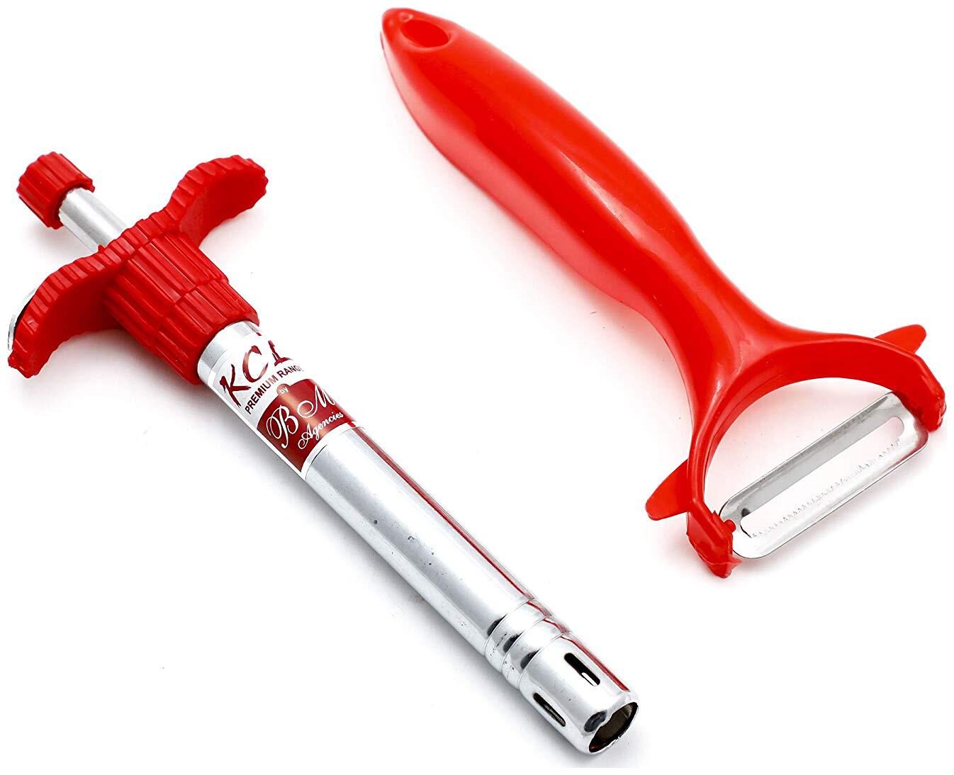 

Nueva Stainless Steel Safety Gas Lighter Peeler Combo Set