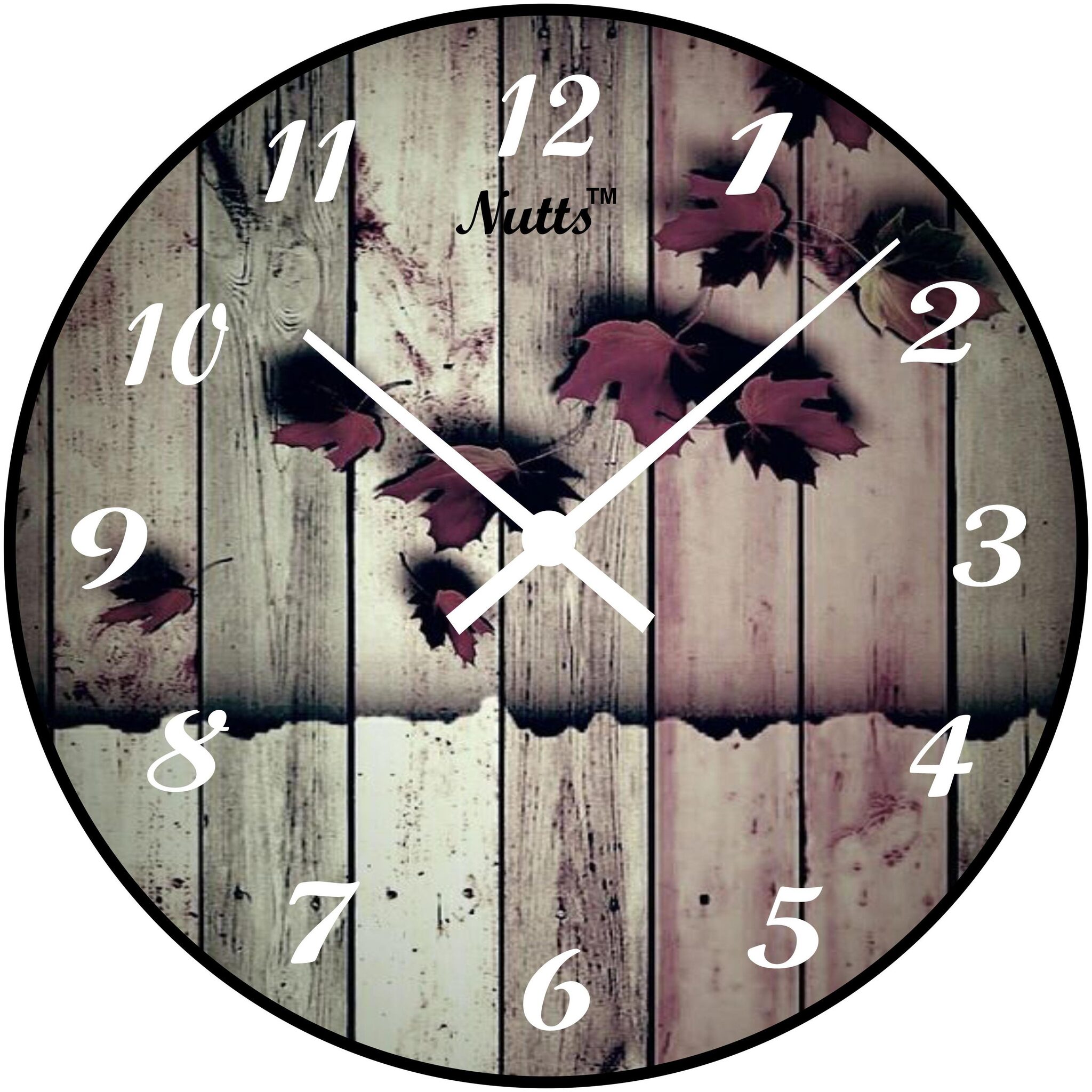 

Nutts Plastic Analog Wall clock ( Set of 1 )