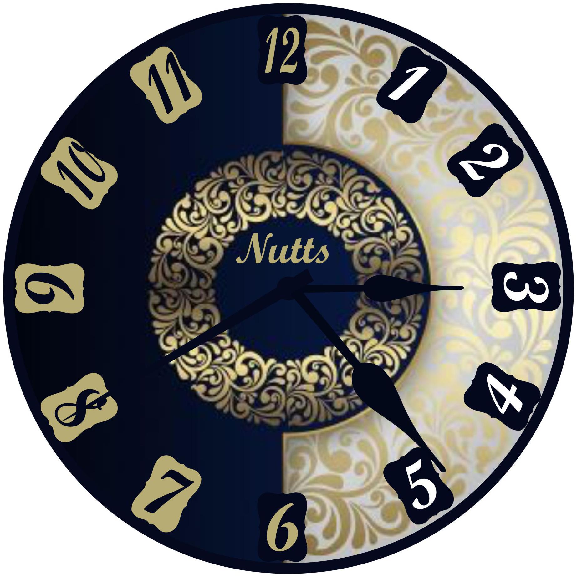 

Nutts Plastic Analog Wall clock ( Set of 1 )