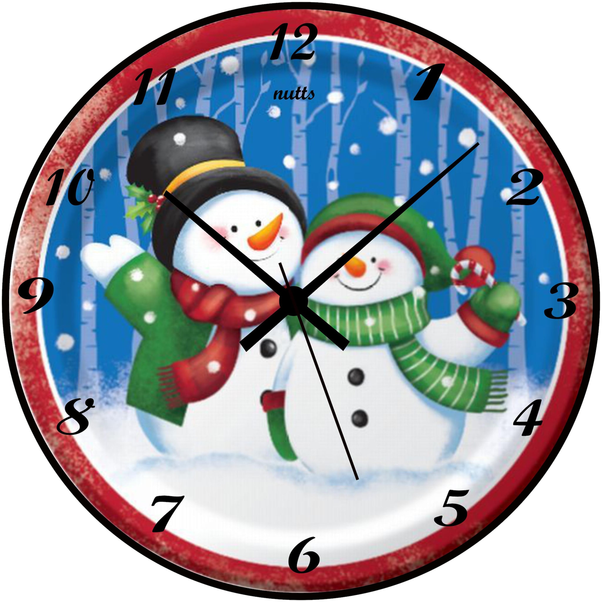 

Nutts Plastic Analog Wall clock ( Set of 1 )