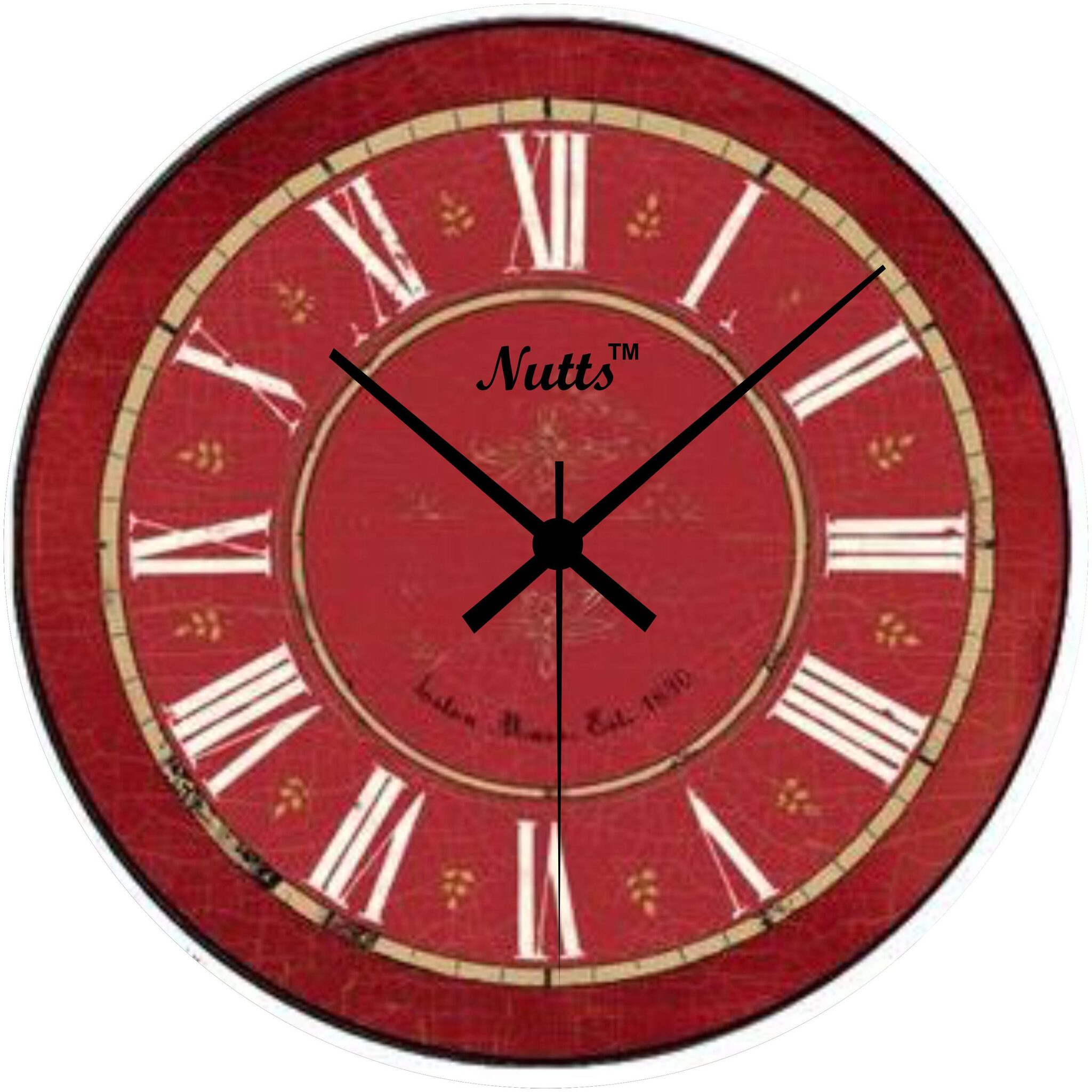 

Nutts Plastic Analog Wall clock ( Set of 1 )
