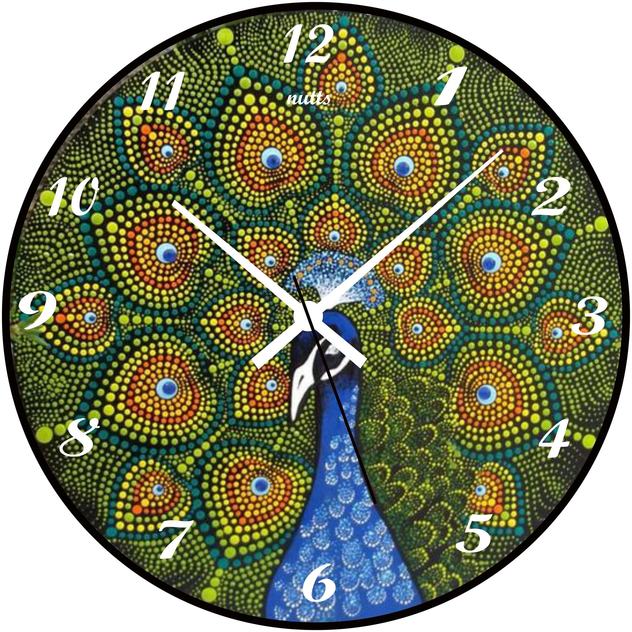 

Nutts Plastic Analog Wall clock ( Set of 1 )