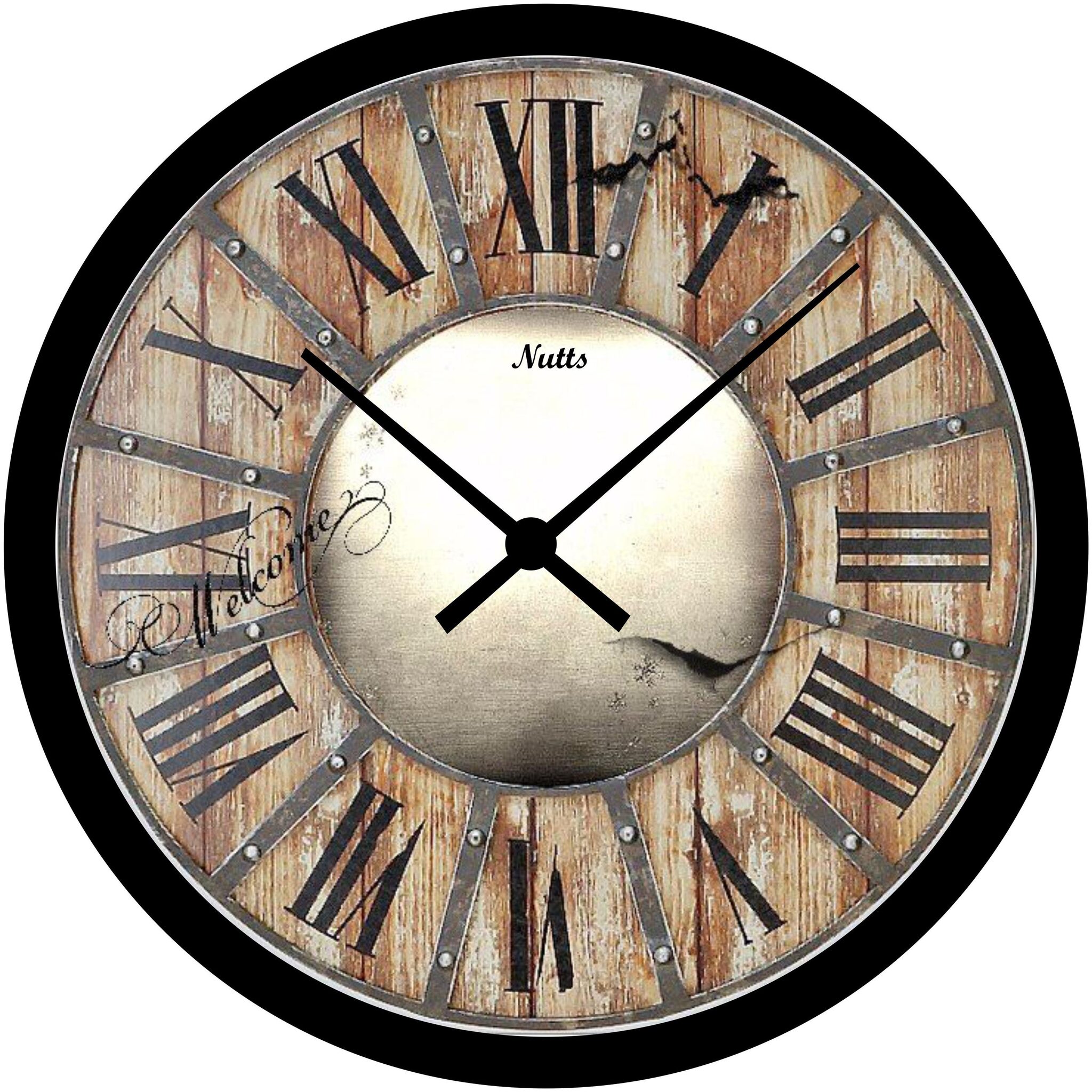

Nutts Plastic Analog Wall clock ( Set of 1 )