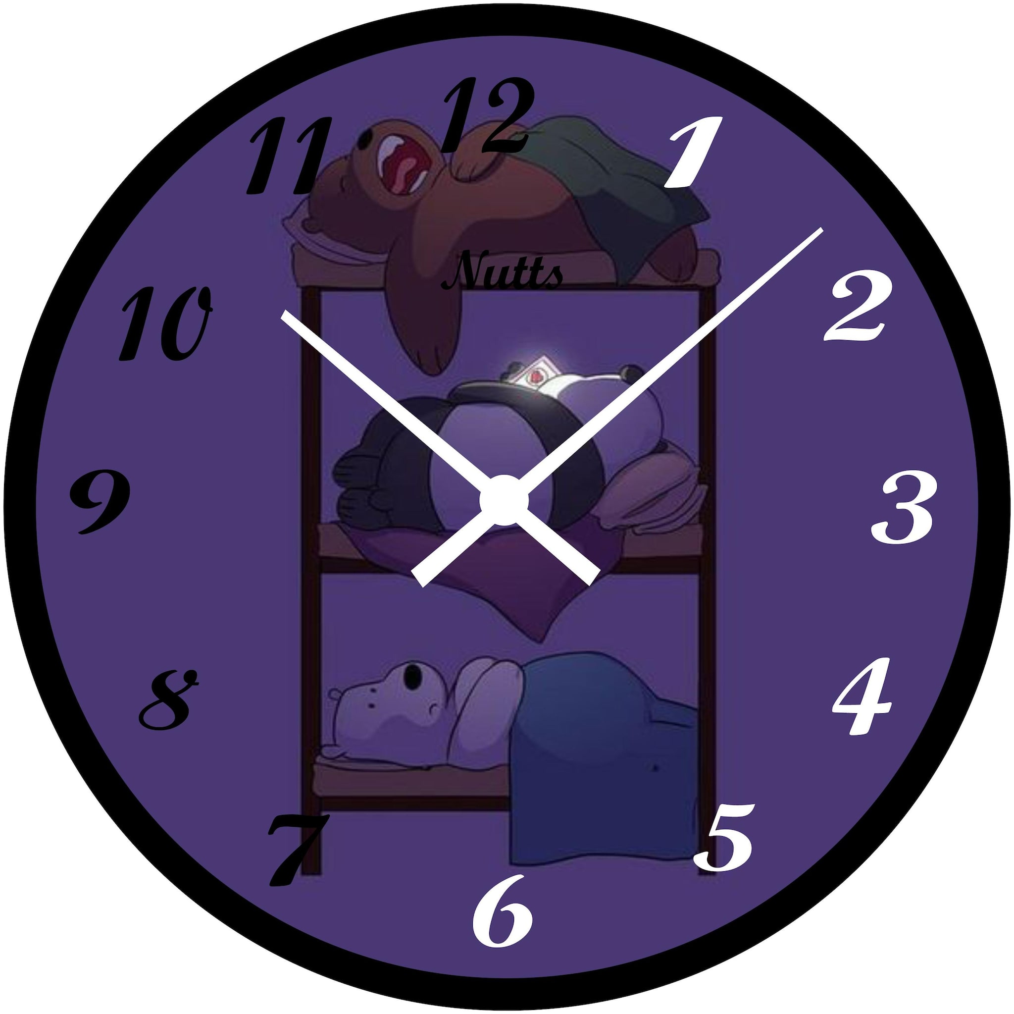 

Nutts Plastic Analog Wall clock ( Set of 1 )