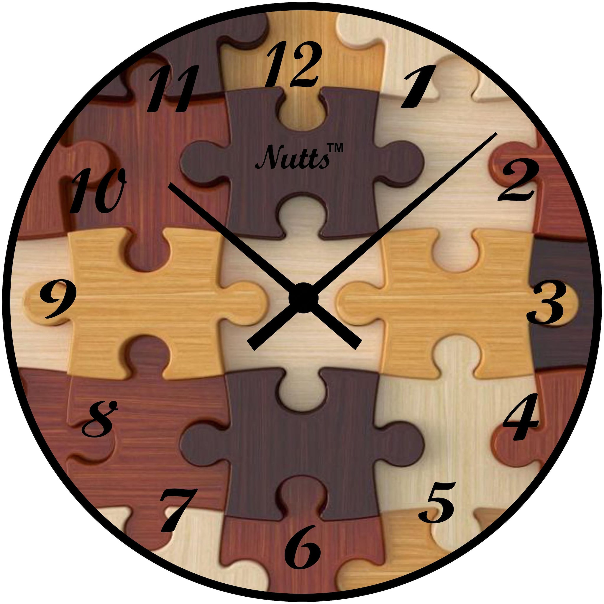 

Nutts Plastic Analog Wall clock ( Set of 1 )