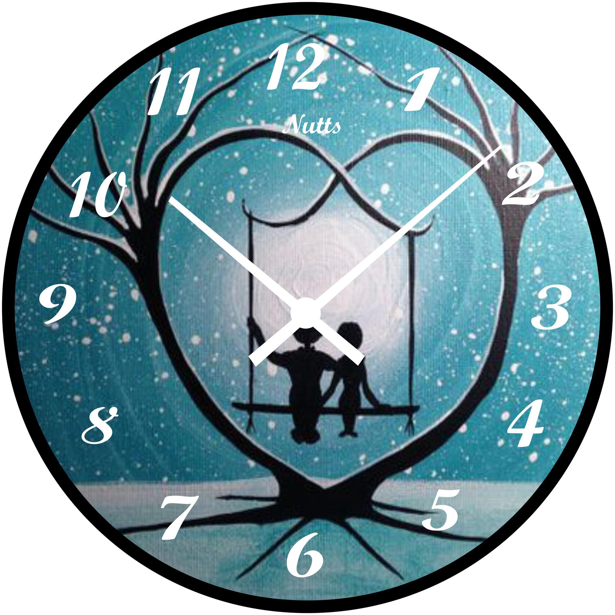 

Nutts Plastic Analog Wall clock ( Set of 1 )