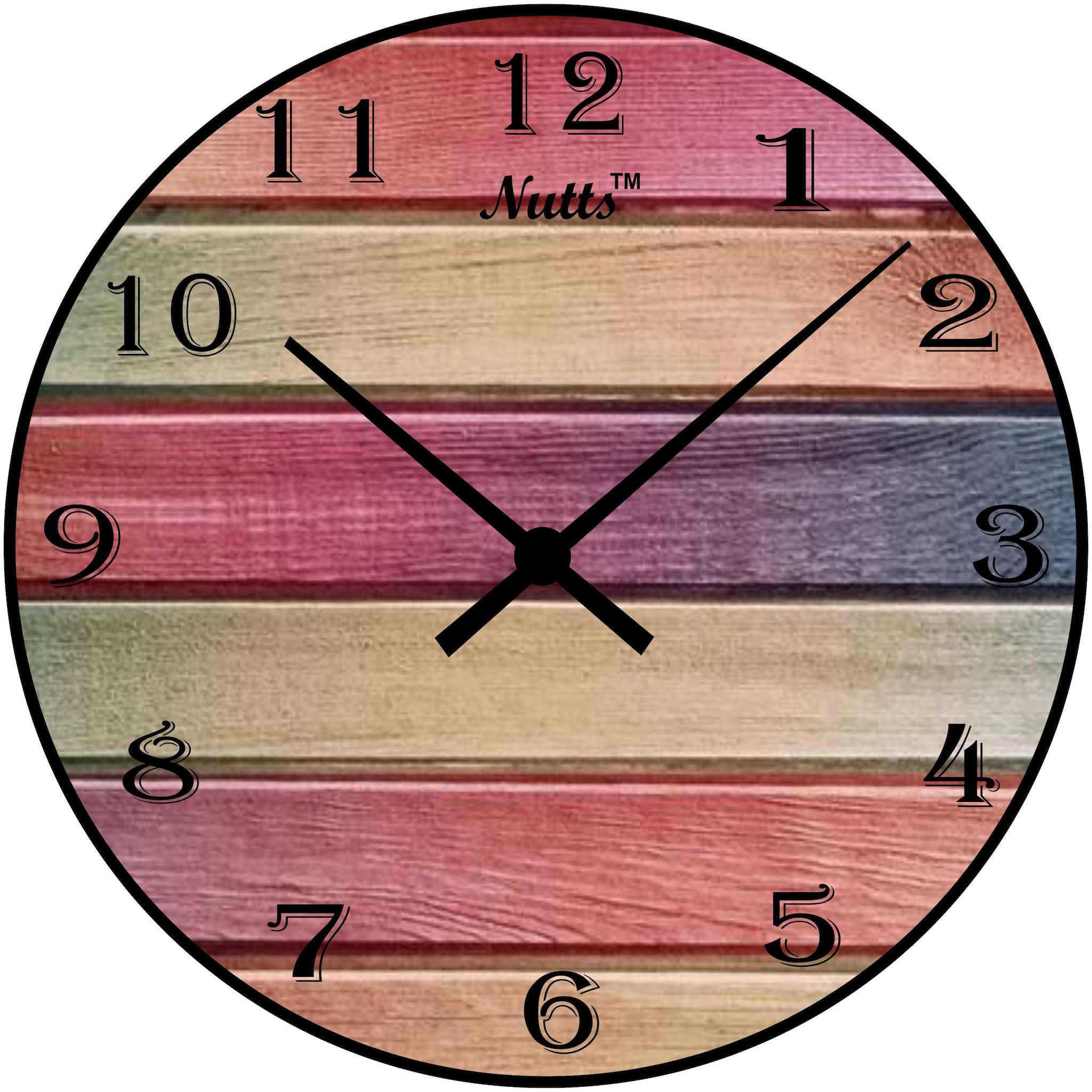 

Nutts Plastic Analog Wall clock ( Set of 1 )