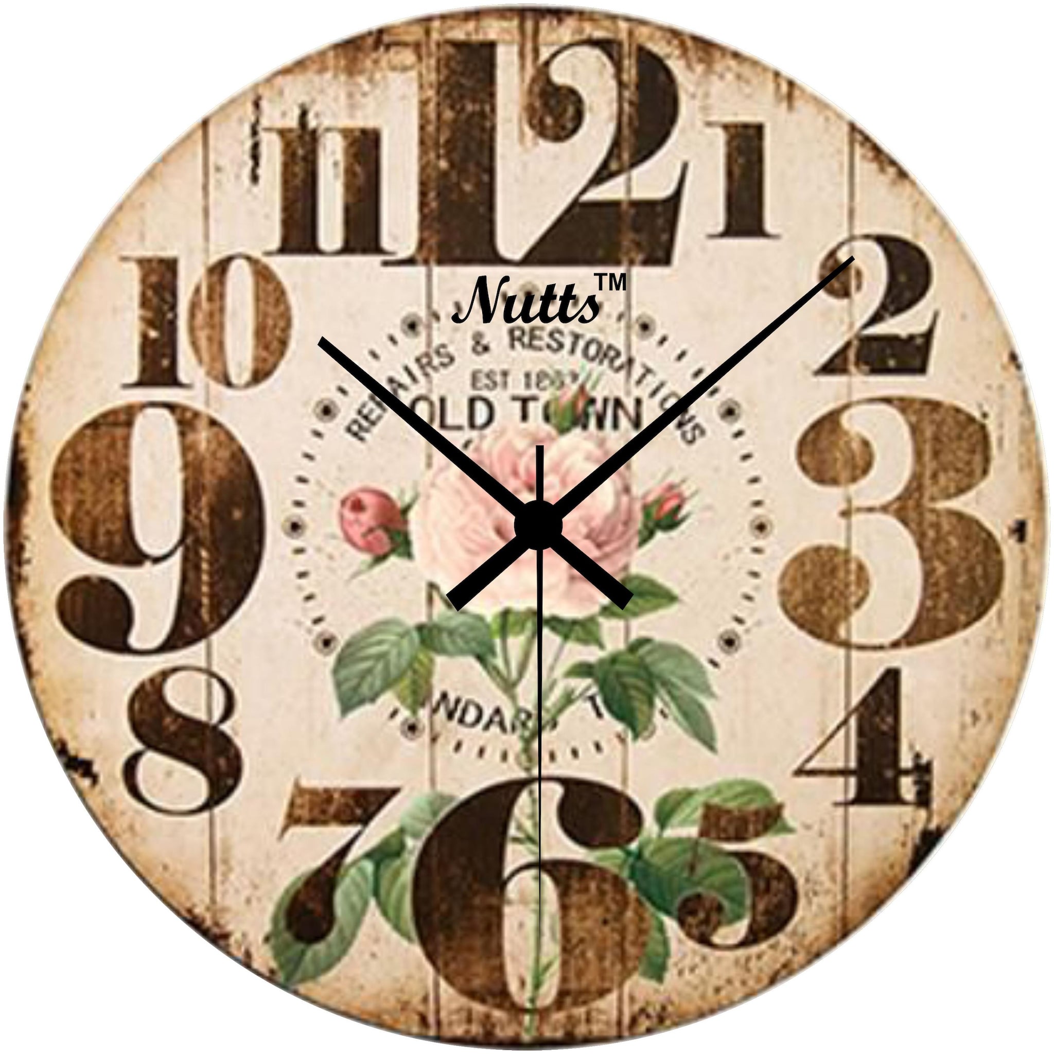 

Nutts Plastic Analog Wall clock ( Set of 1 )