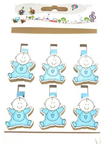 

Nyrwana Cute Postcard Clothes Photo Paper Peg Pin Clothespin Wooden Baby Clips 6 pcs
