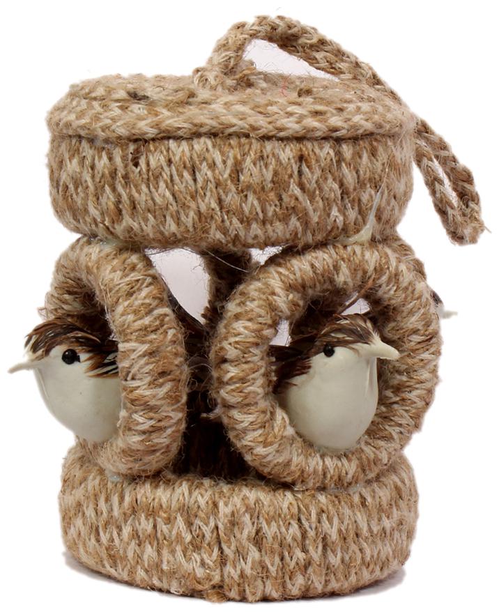 

Oanik Decorative Artificial Birds Nest Hanging Made of Natural Grass Best for Balcony Home Decor and Gifting