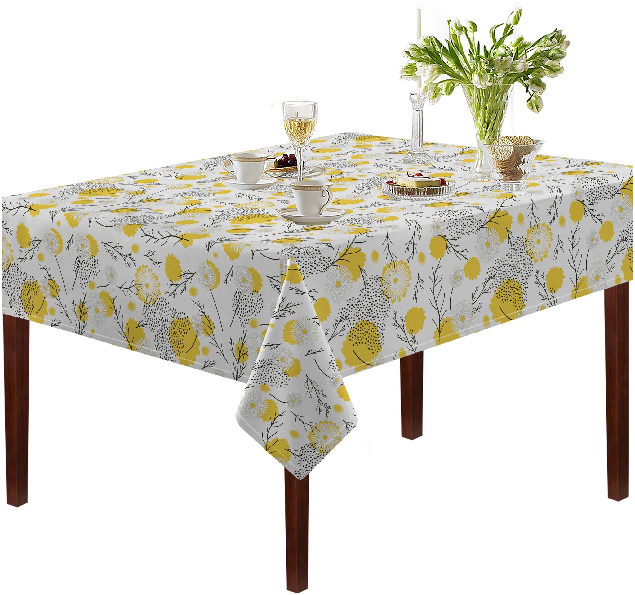 

Oasis Cotton Printed Table Cloth -4 Seater(Pack of 1)