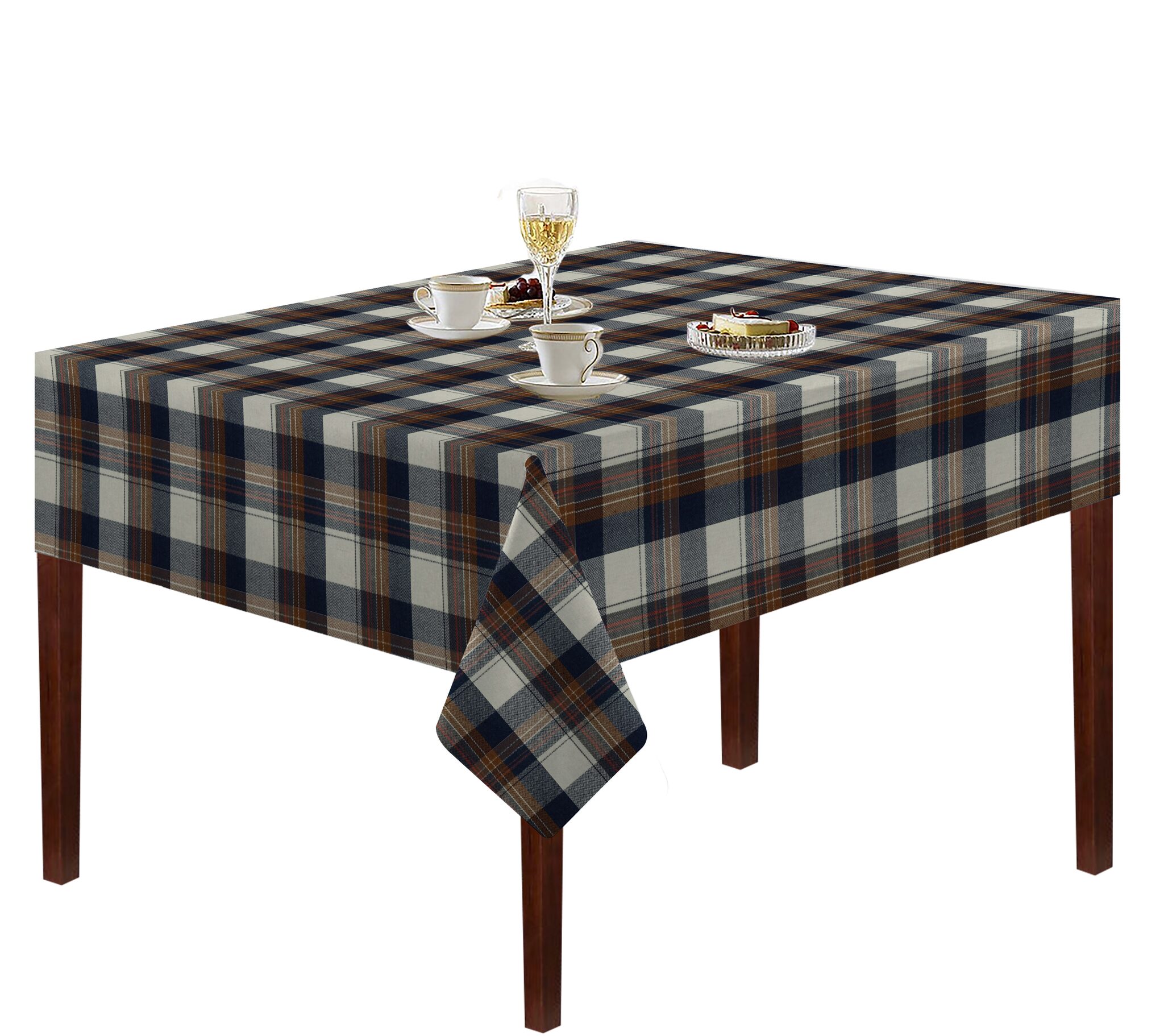 

Oasis Home Cotton YD Table Cloth -Checkered-6 Seater