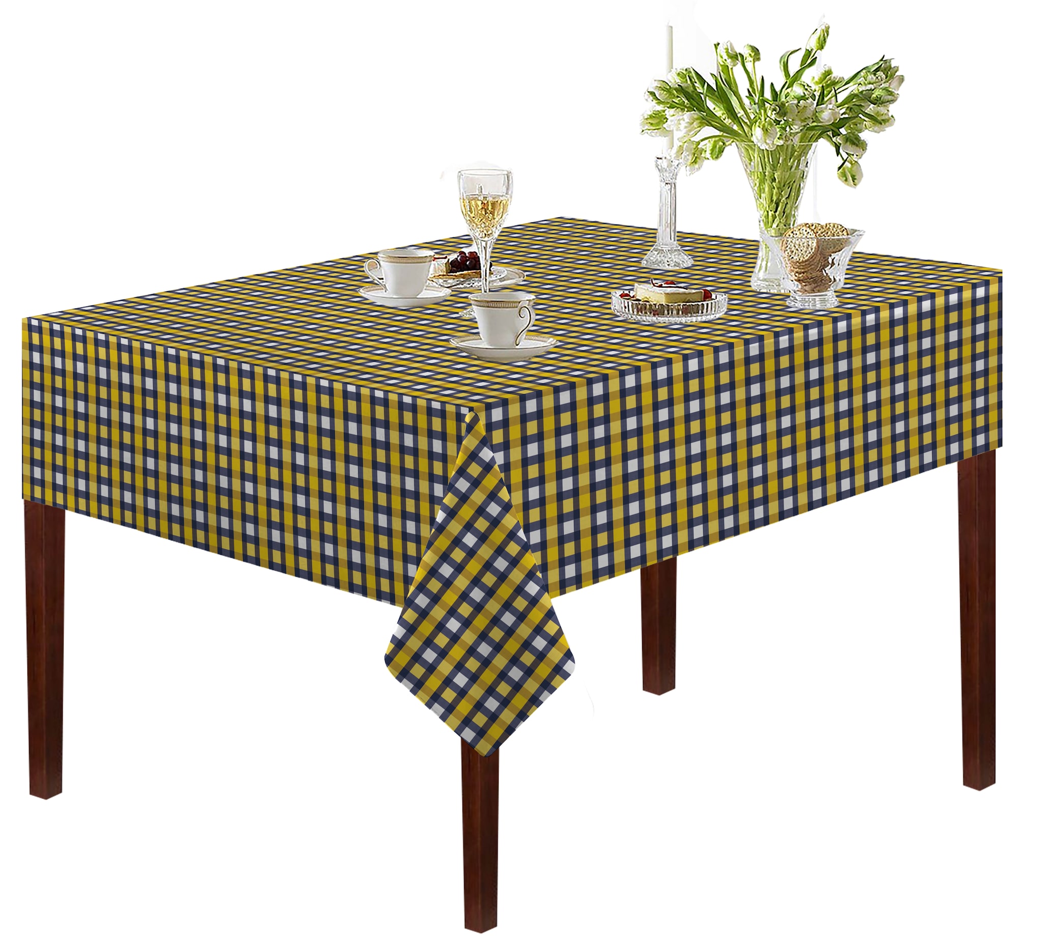 

Oasis Home Cotton YD Table Cloth-Checkered-4 seater