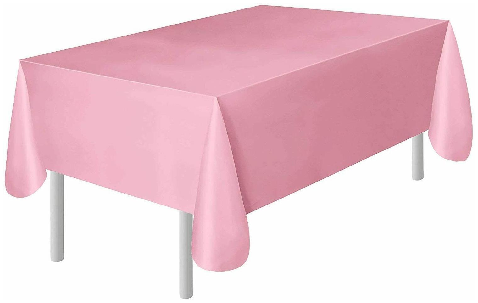 

Occasions 6-Pack Pink Tablecloth Plastic Table Cloth Disposable Tablecloths