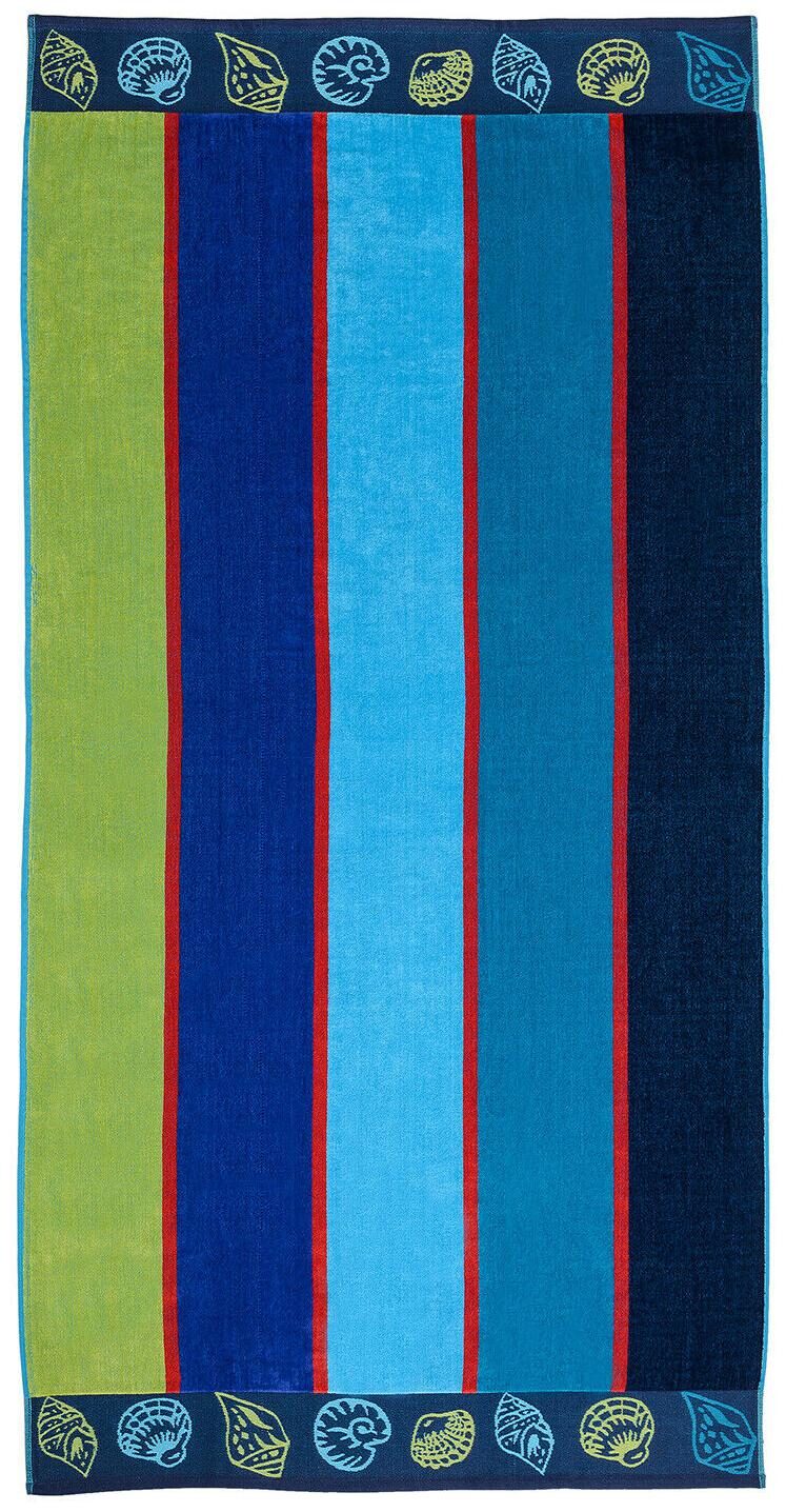 

Ocean Grove 100 Combed Cotton Sea Shells Pattern Oversized Beach Towel Blue