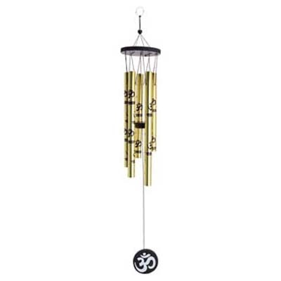 

Odishabazaar Feng Shui Wind Chime Om Golden 6 Pipe Showpeice