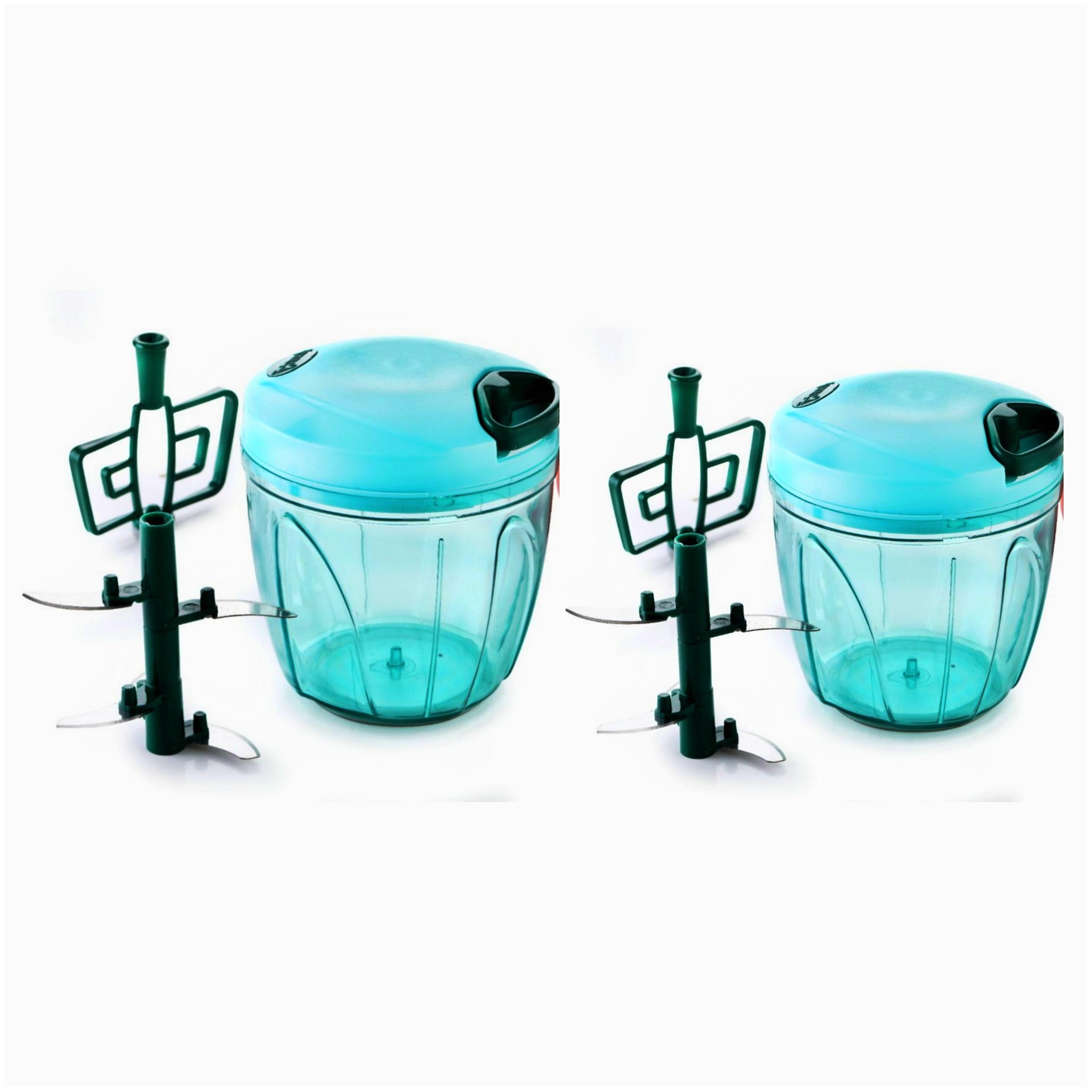 

OLIX 900ML 2 In 1 Vegetable And Fruit Chopper With 5 Sharp Blades And Egg Mixer Set Of 2 Pieces Chopper