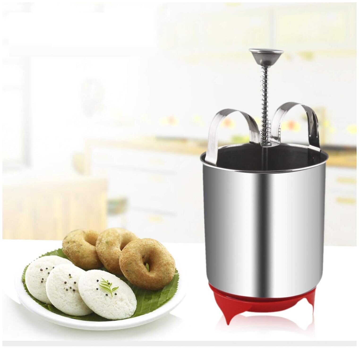 

Olix Stainless Steel MEDUVADA Maker for Perfectly Shaped Crispy Medu Vada Hygienic Without Any Hassle