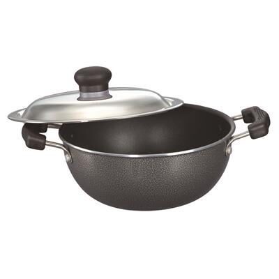 

Prestige Omega Select Plus Non-Stick Flat Base kadhai with Lid 25cm