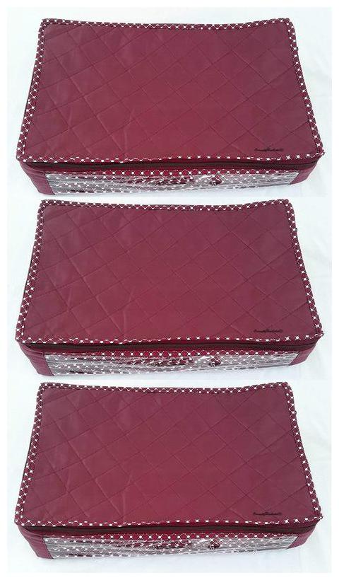

OmneityHuckster Multipurpose Parachute Petticoat Cover Bag Garment cover Gift organisers Pack of 3 (Maroon)