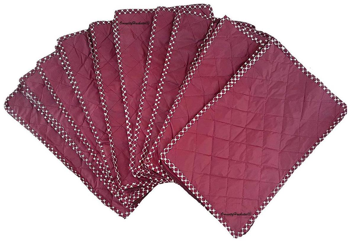 

OmneityHuckster Multipurpose Parachute Petticoat Cover Bag Garment cover Gift organisers Pack of 10 (Maroon)