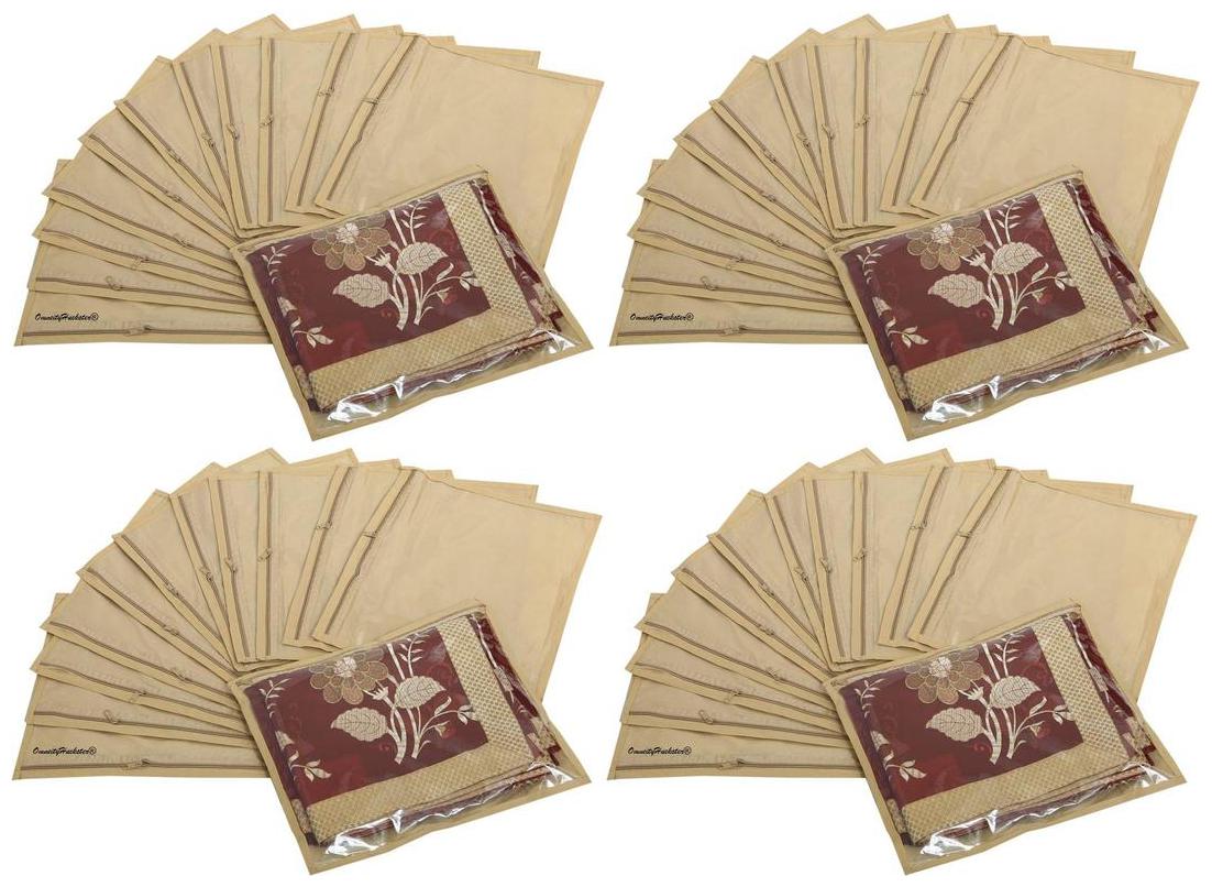 

OmneityHuckster Multipurpose Non Woven Single Saree Cover Pack of 48 (Beige)