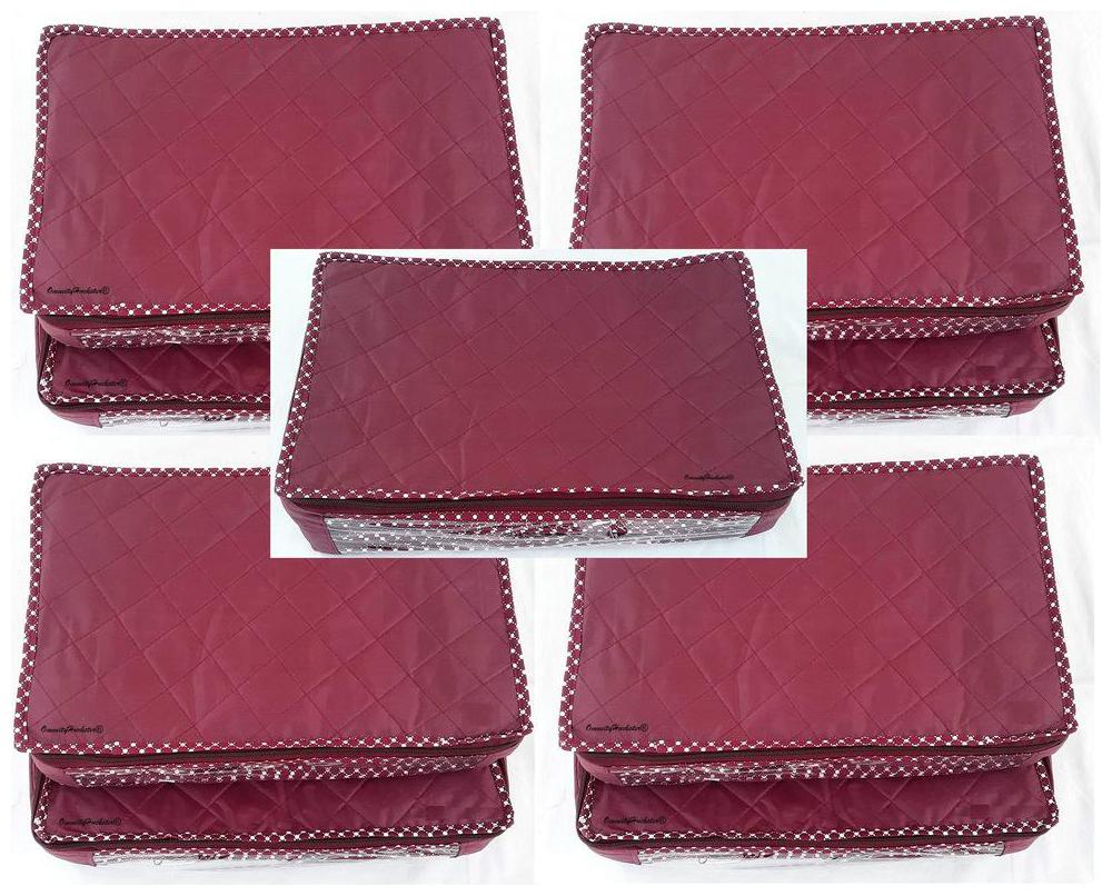 

OmneityHuckster Multipurpose Parachute Petticoat Cover Bag Garment cover Gift organisers Pack of 9 (Maroon)