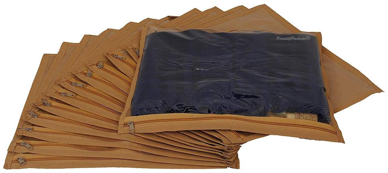 

OmneityHuckster Multipurpose Non Woven Single Saree Cover Pack of 12 (Beige)
